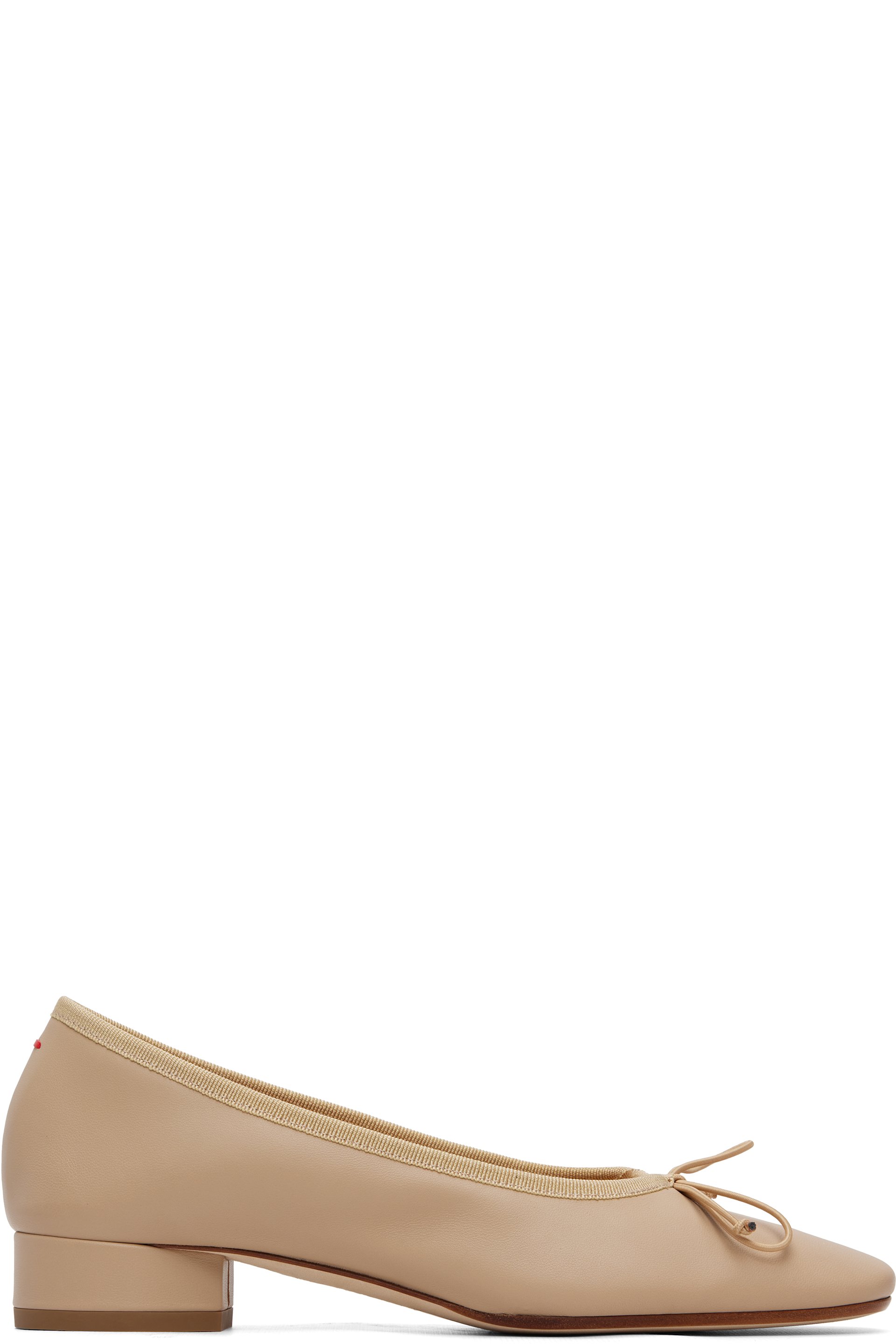 Aeyde - Beige Onda Round-Toe Ballerina Flats