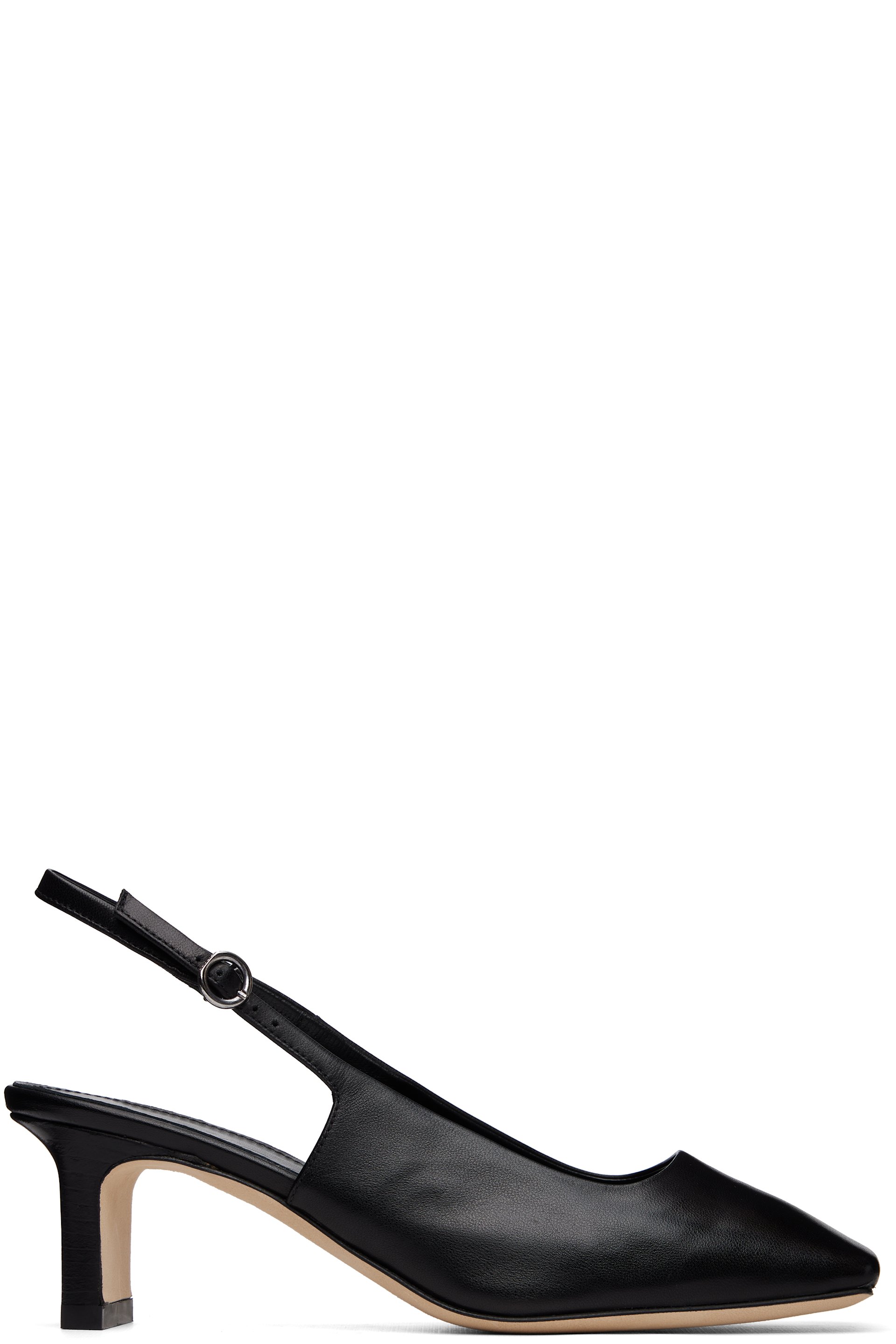 Aeyde - Black Liza Slingback Heels