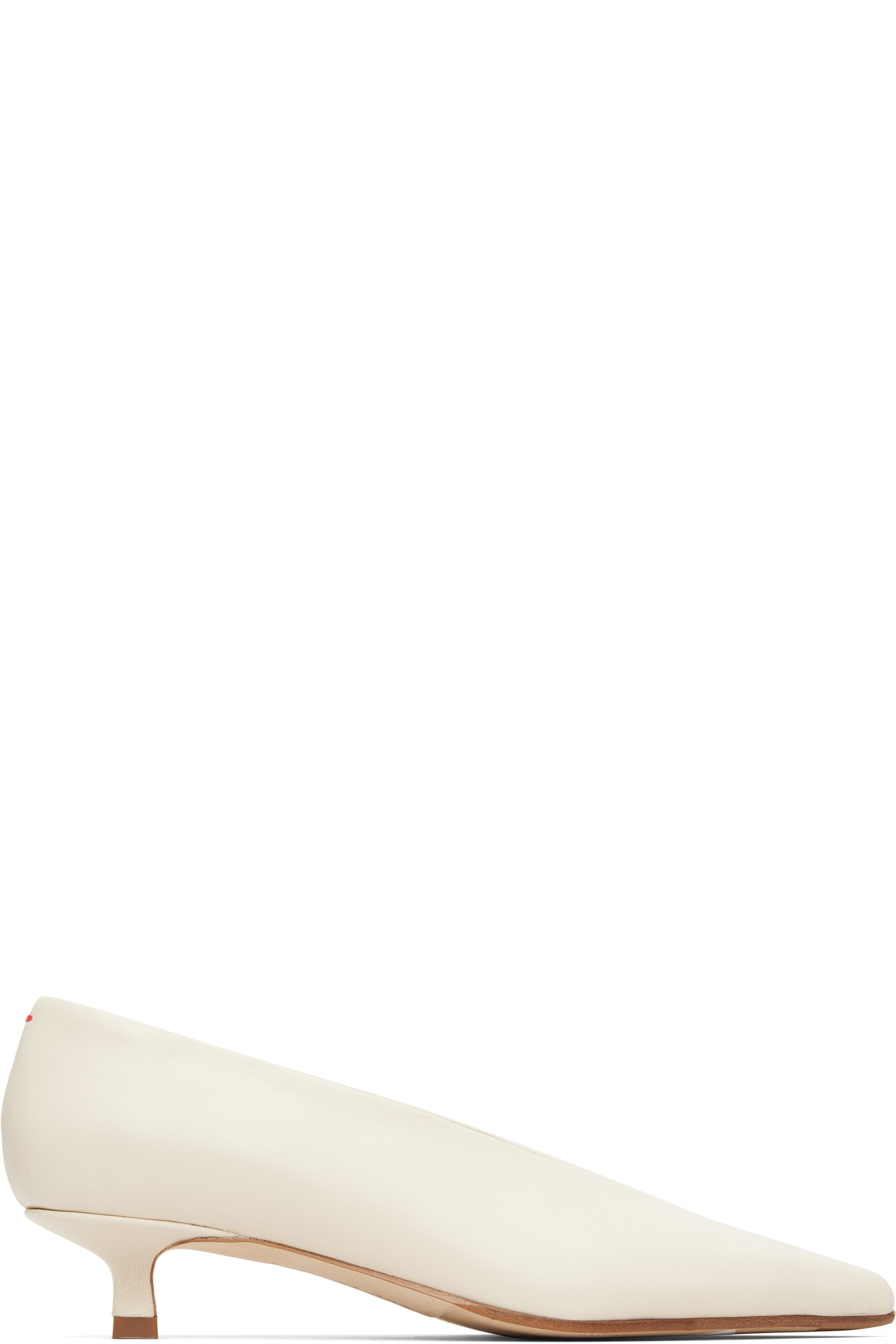 Aeyde - Off-White Clara Pointed-Toe Heels