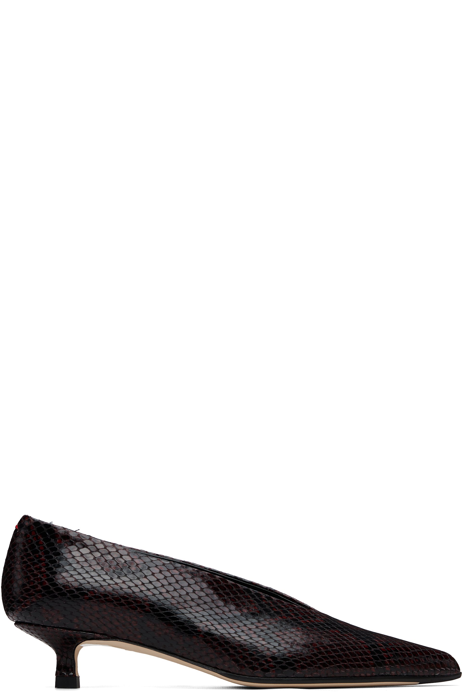 Aeyde - Burgundy Clara Pointed-Toe Heels