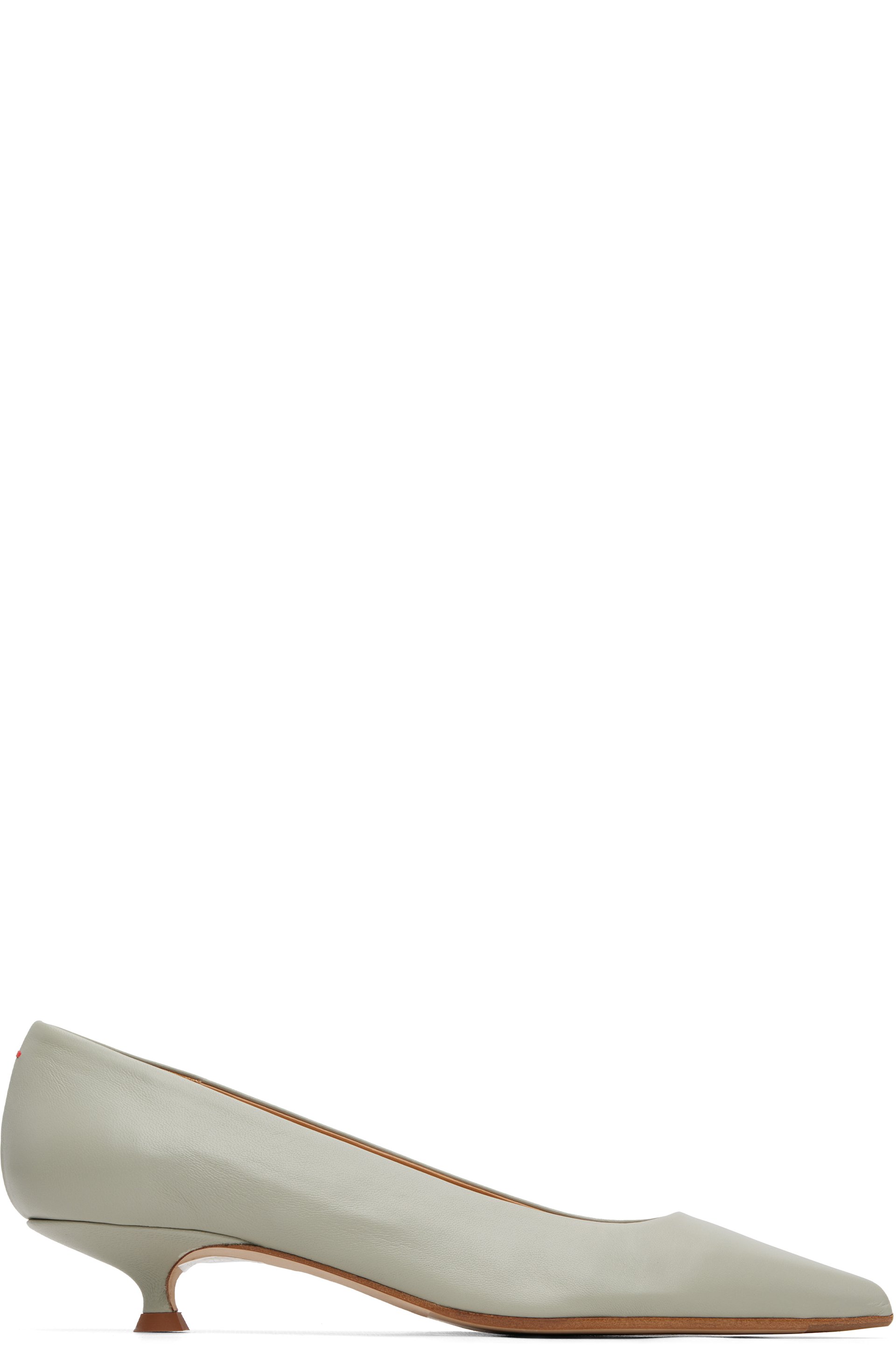 Aeyde - Gray Cari Pointed-Toe Heels