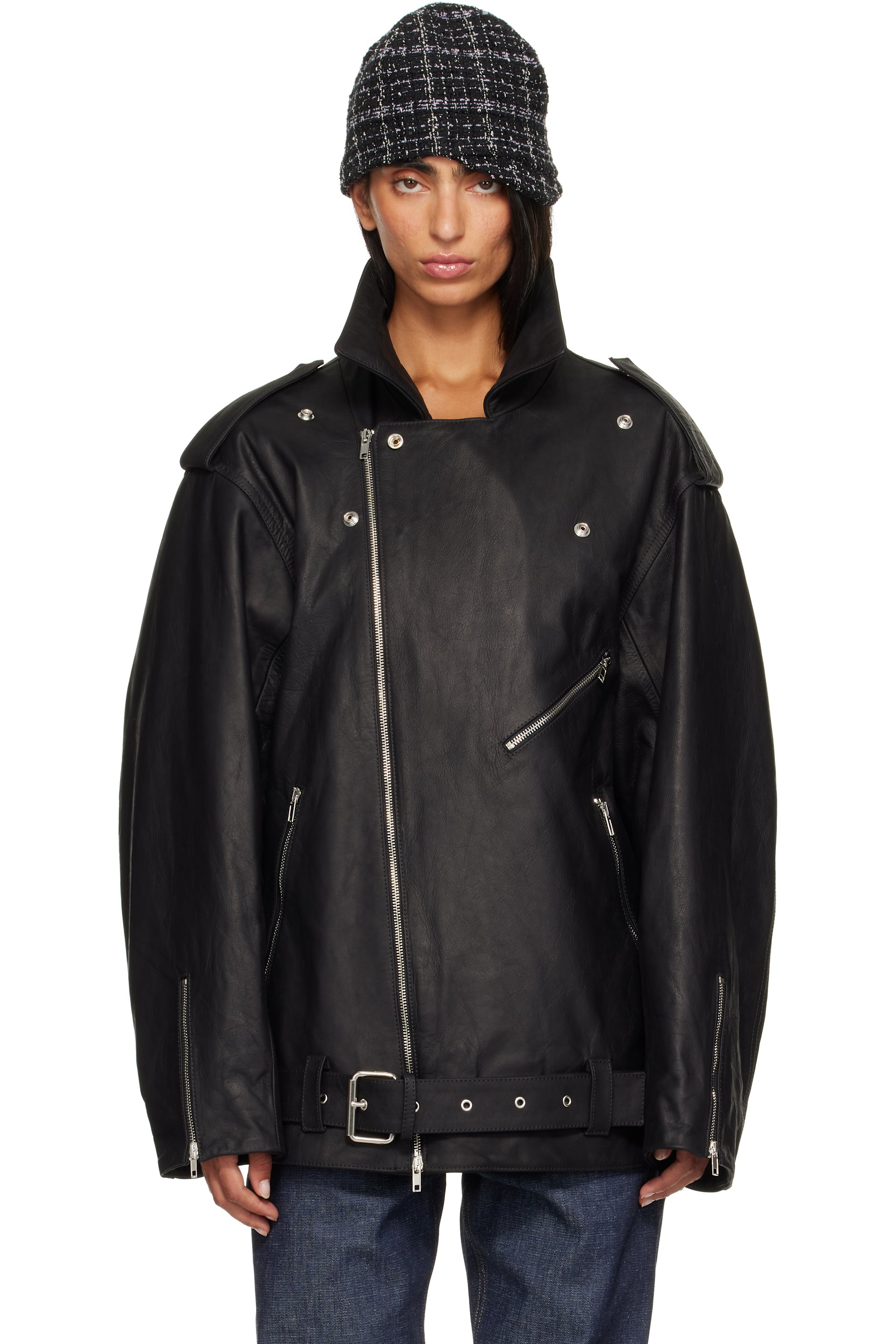 SECONDA - Black Fonda Leather Jacket