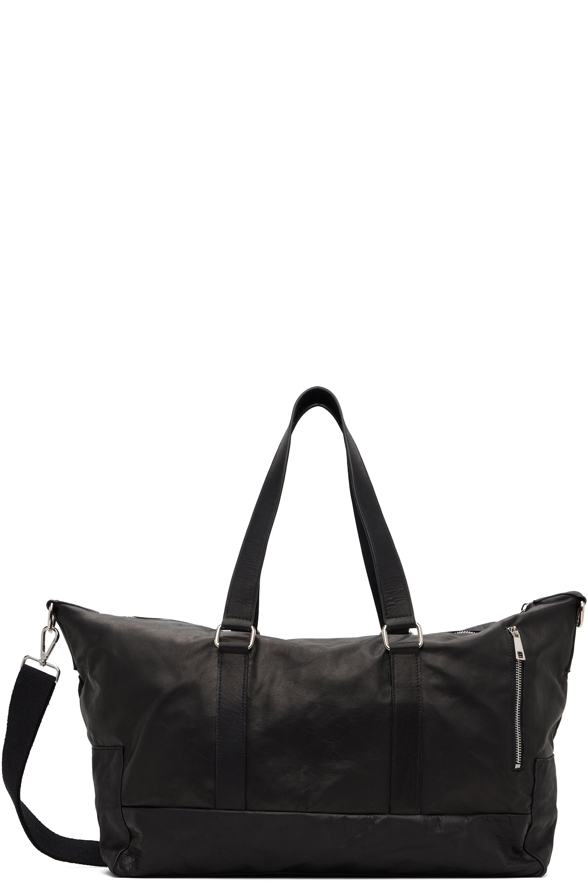 SECONDA - Black Leather Sailor Bag