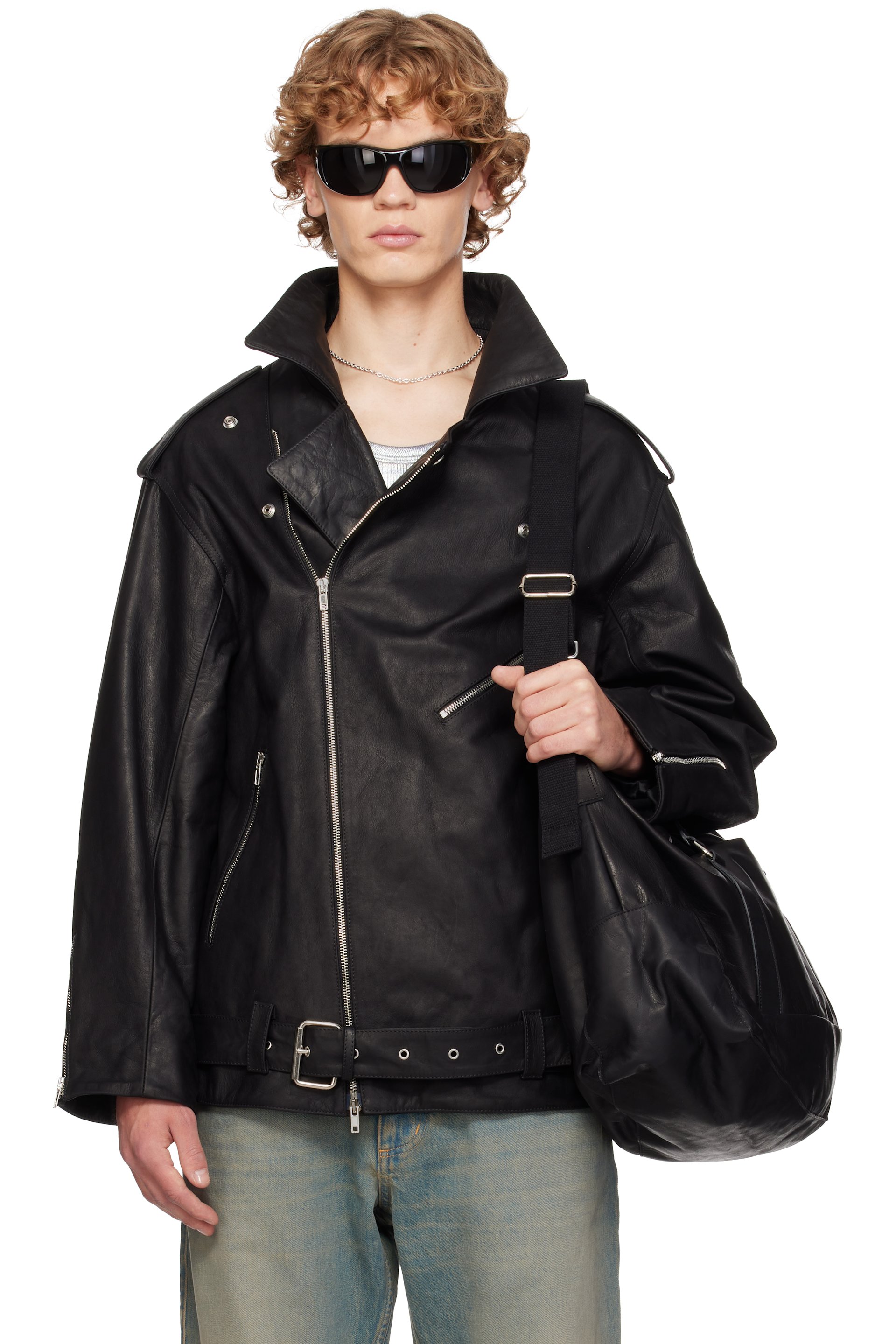 SECONDA - Black Fonda Leather Jacket