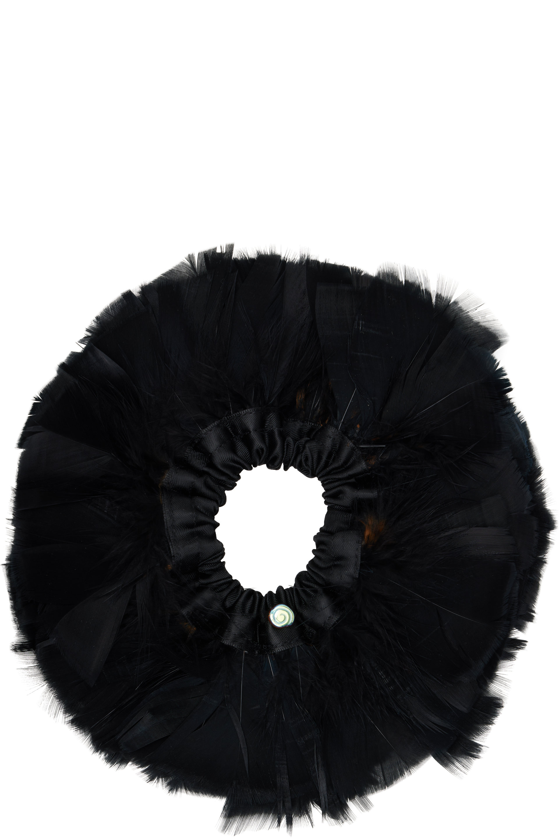 MERRMA - SSENSE Exclusive Black Feather Scrunchie
