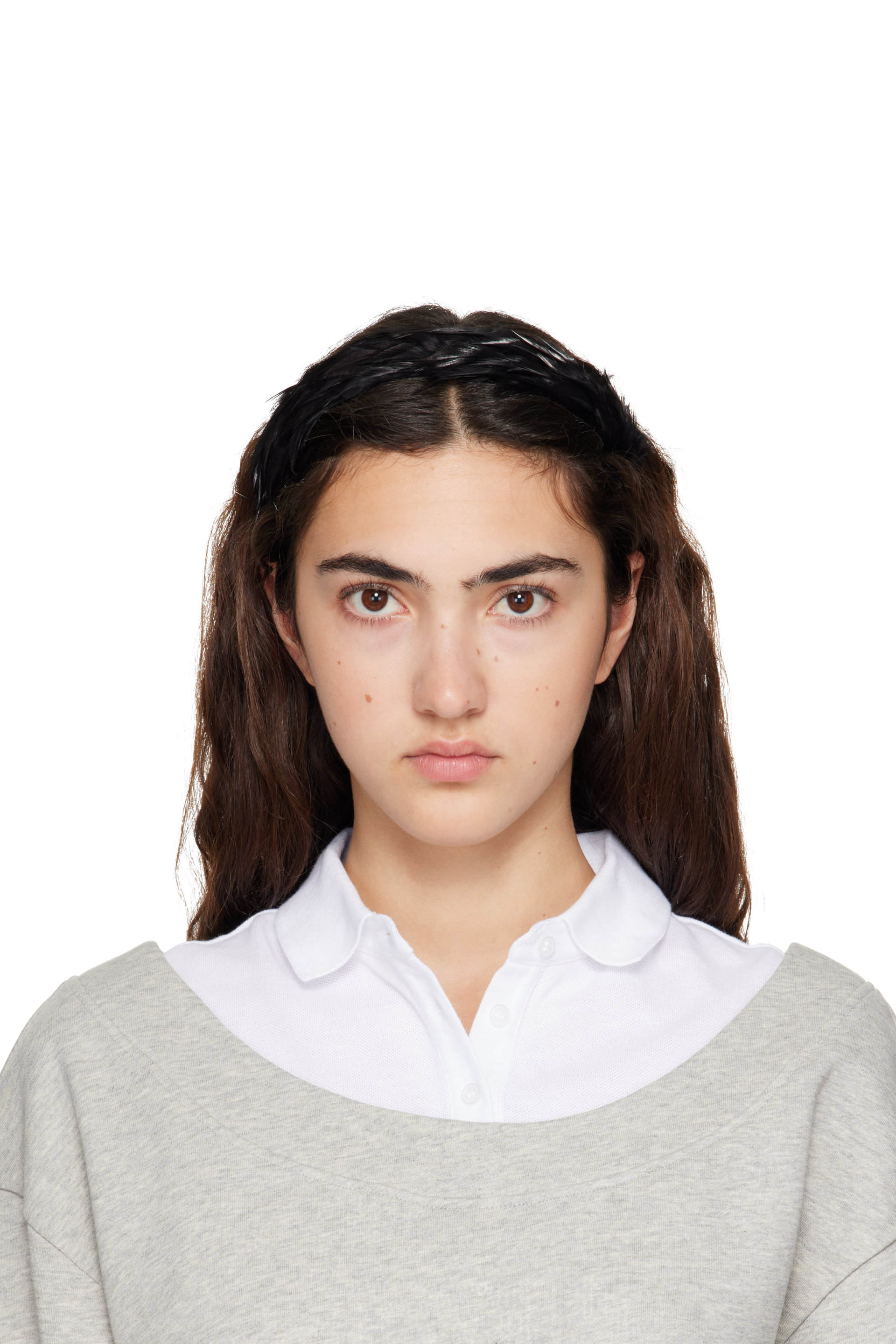 MERRMA - SSENSE Exclusive Black Feather Headband