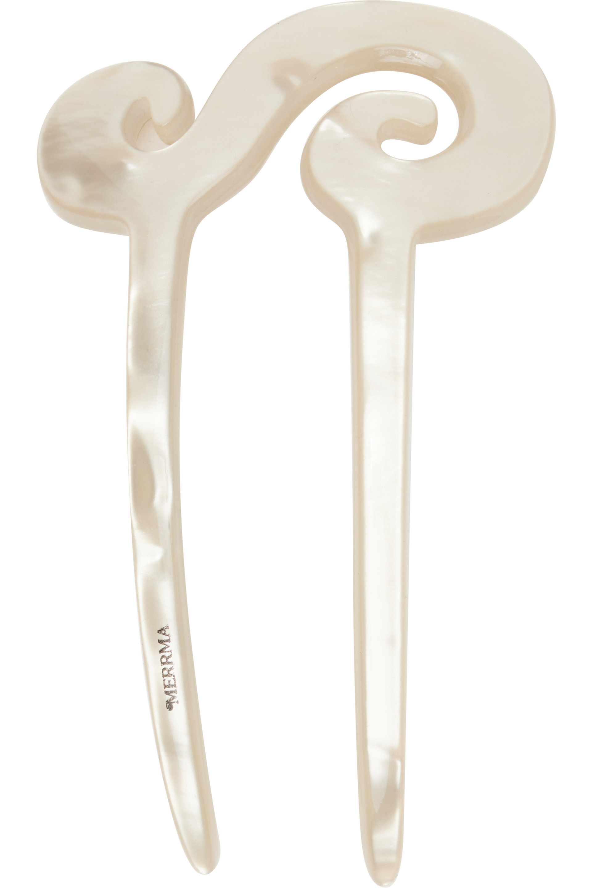 MERRMA - SSENSE Exclusive Off-White Spiral French Hair Pin