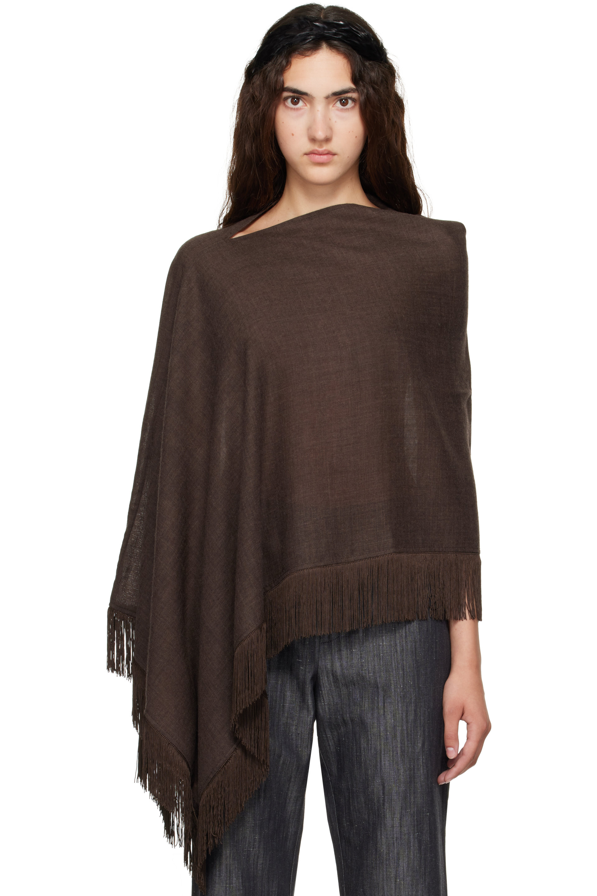 MERRMA - SSENSE Exclusive Brown Suiting Scarf