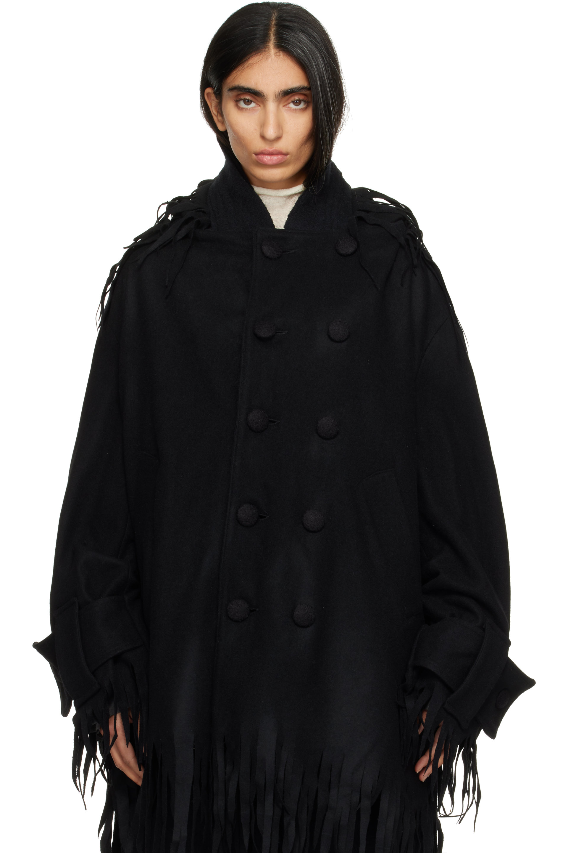Joone Joonam - Black Galway Double-Breasted Coat
