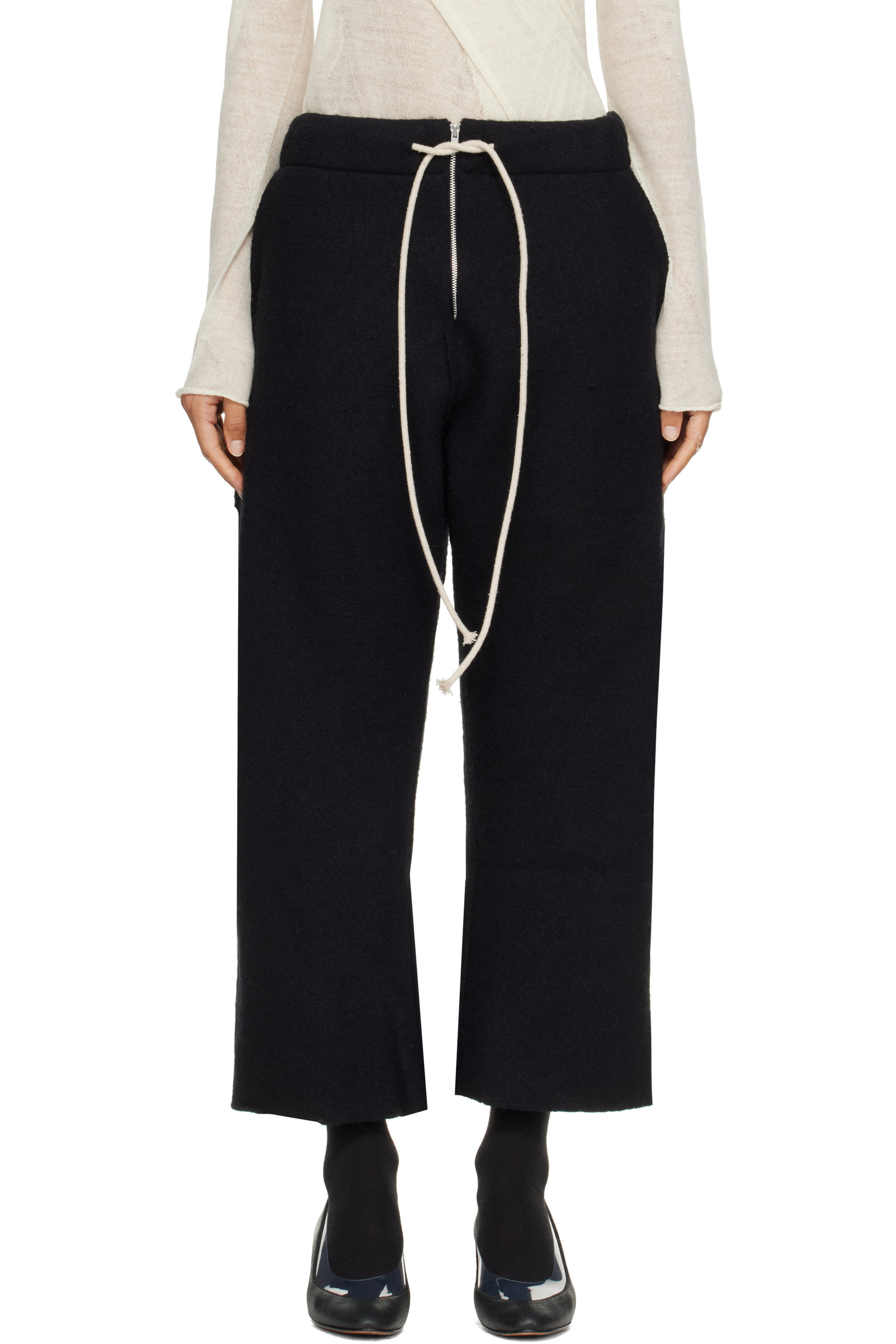 Joone Joonam - Black Wool Felt Trousers