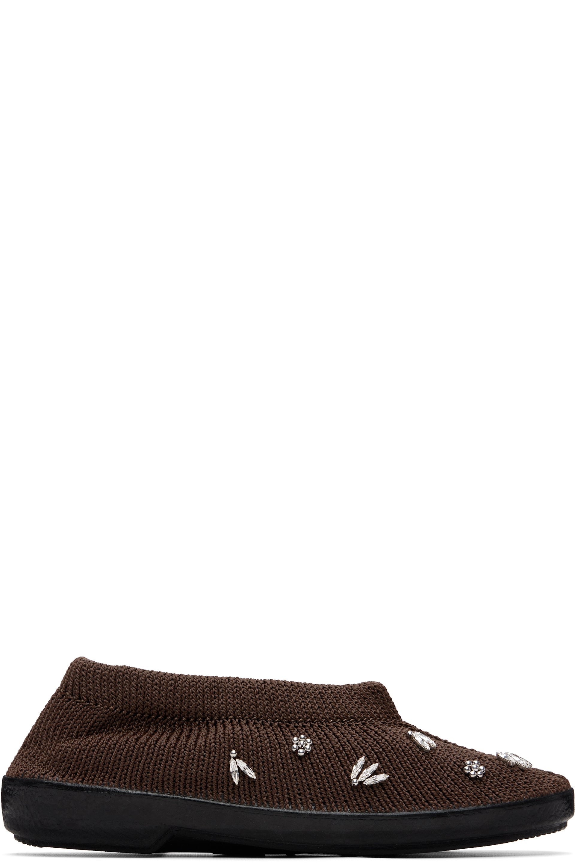 RESCHA - SSENSE Exclusive Brown Jewel Slip-on Loafers