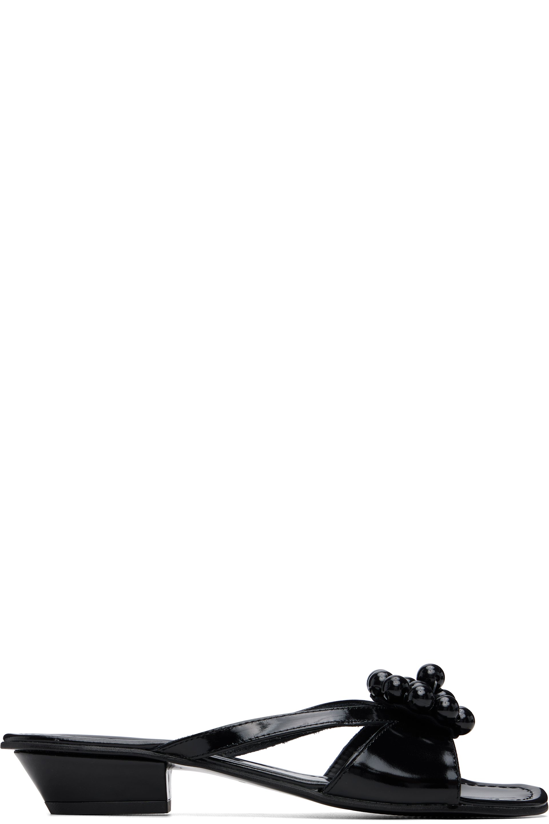 About Arianne - Black Flora Heeled Sandals