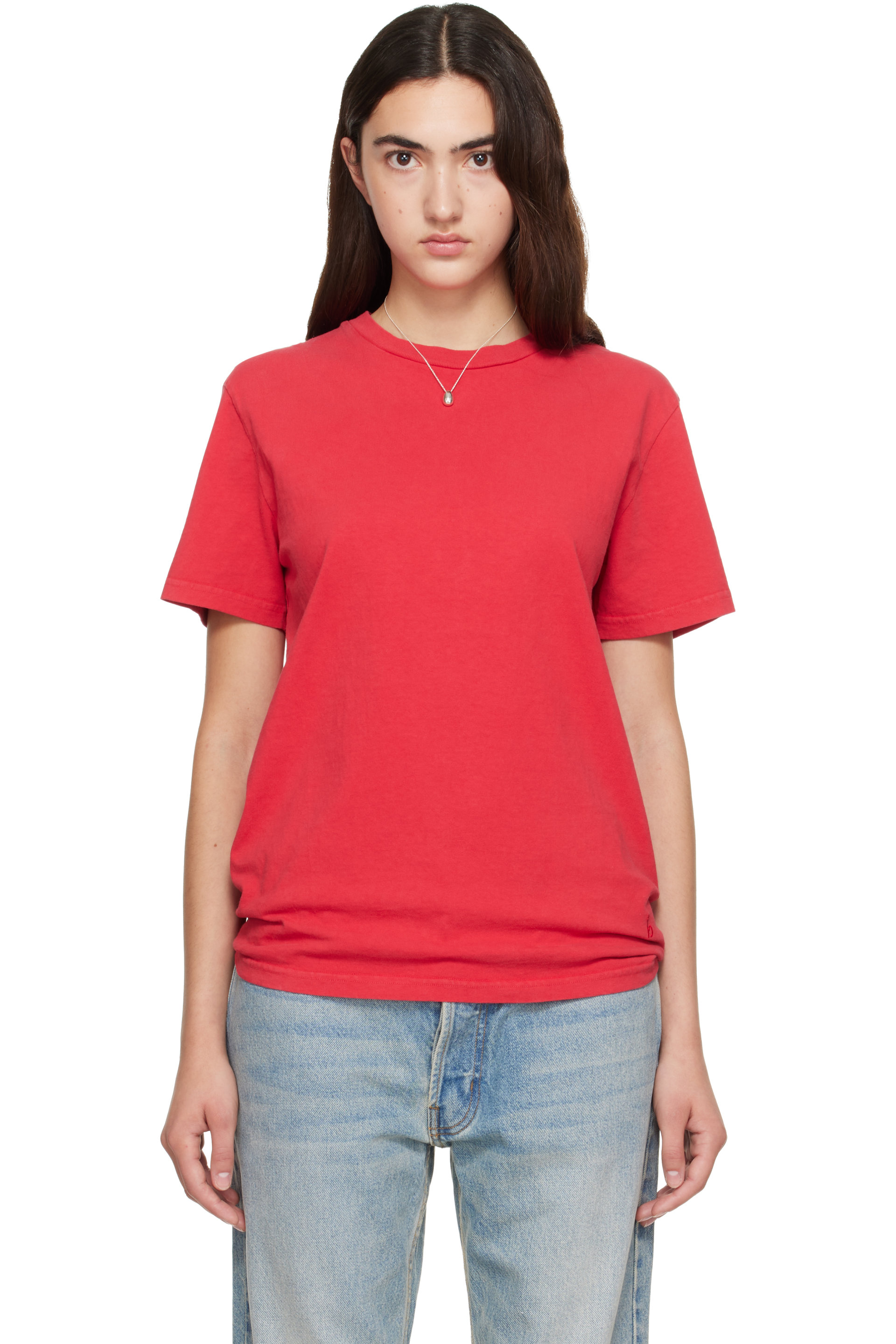 Hanover - レッド Sunwashed Staple Tシャツ