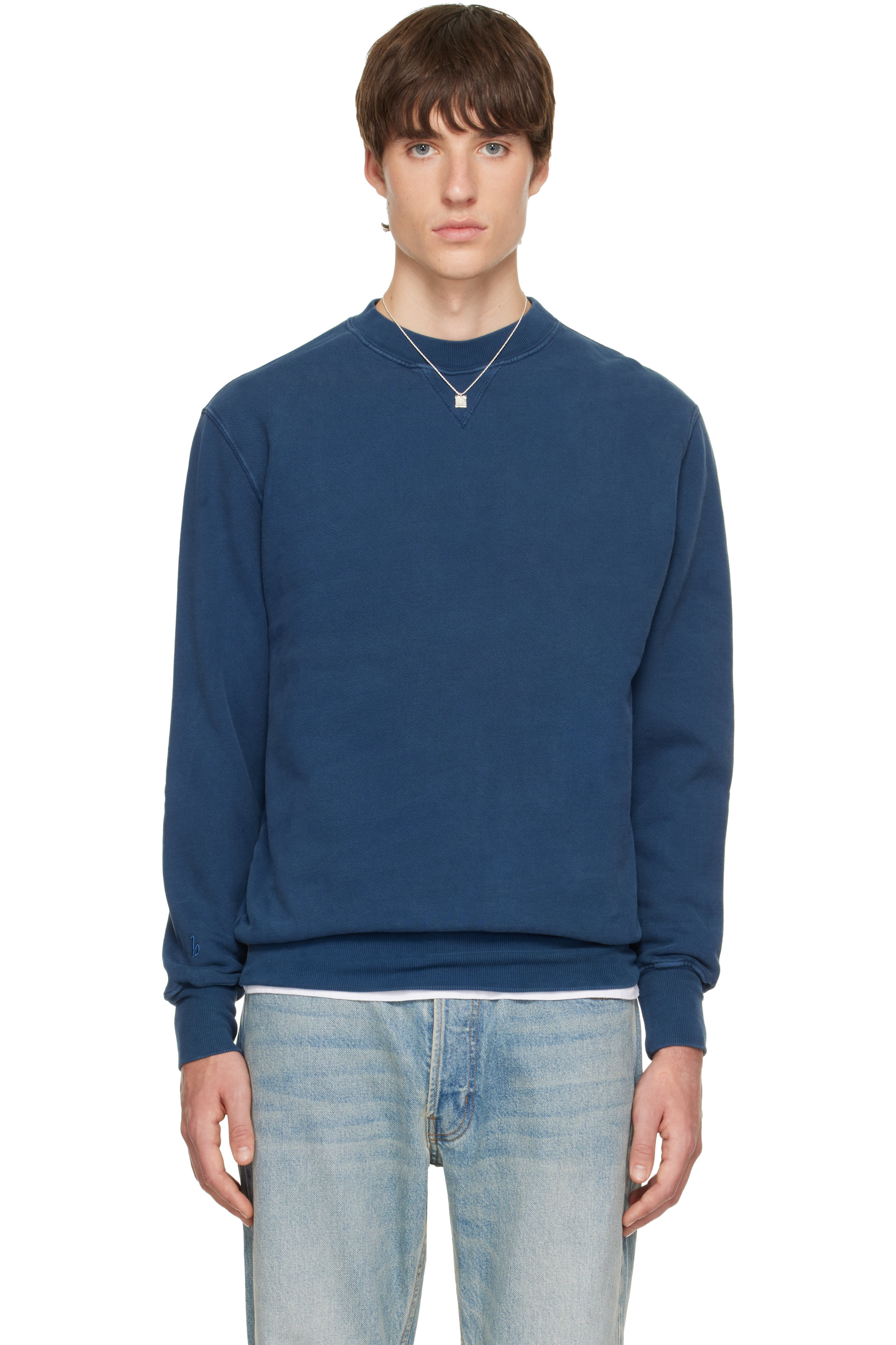 Hanover - Navy Sunwashed Staple Crewneck Sweatshirt