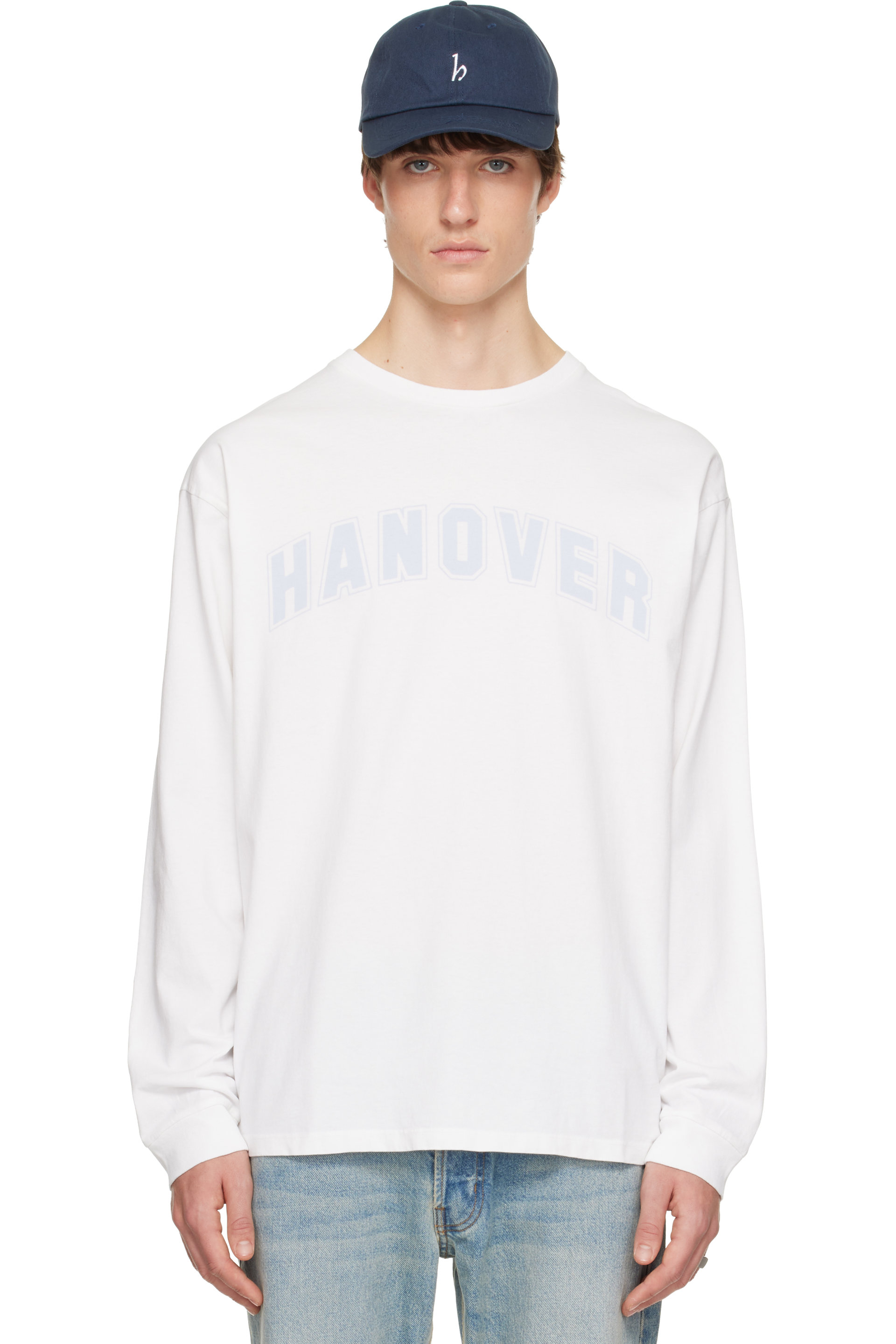Hanover - White 'Hanover' Long Sleeve T-shirt
