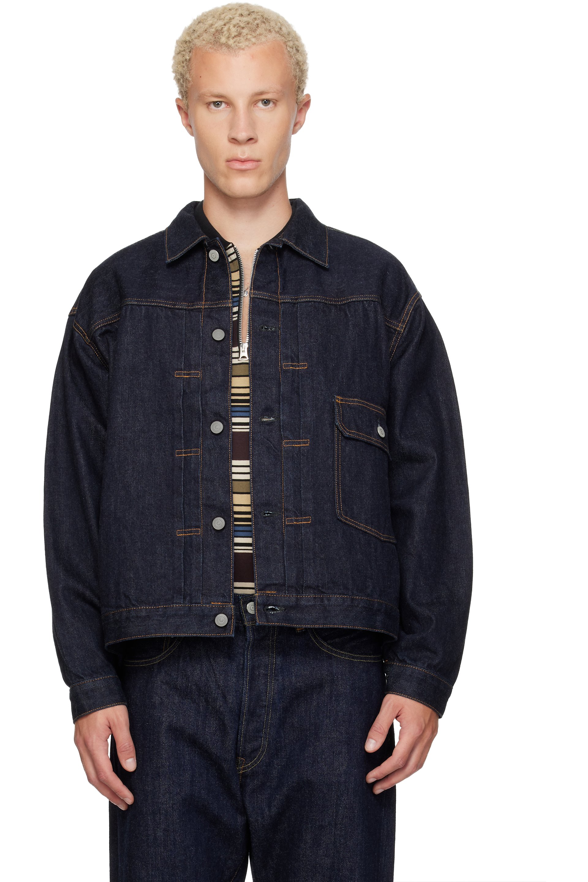 Ordinary Fits - Navy 1st Type Denim Jacket