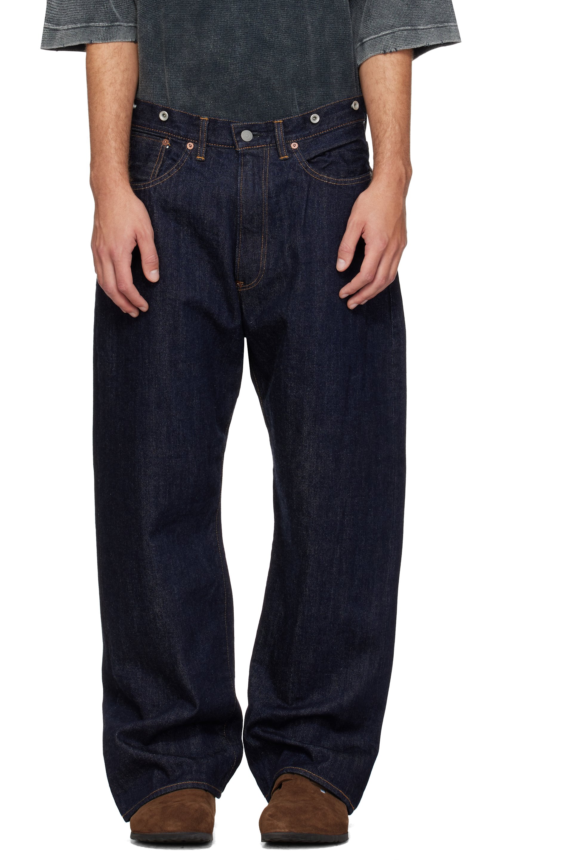 Ordinary Fits - Navy 119 Wide Jeans