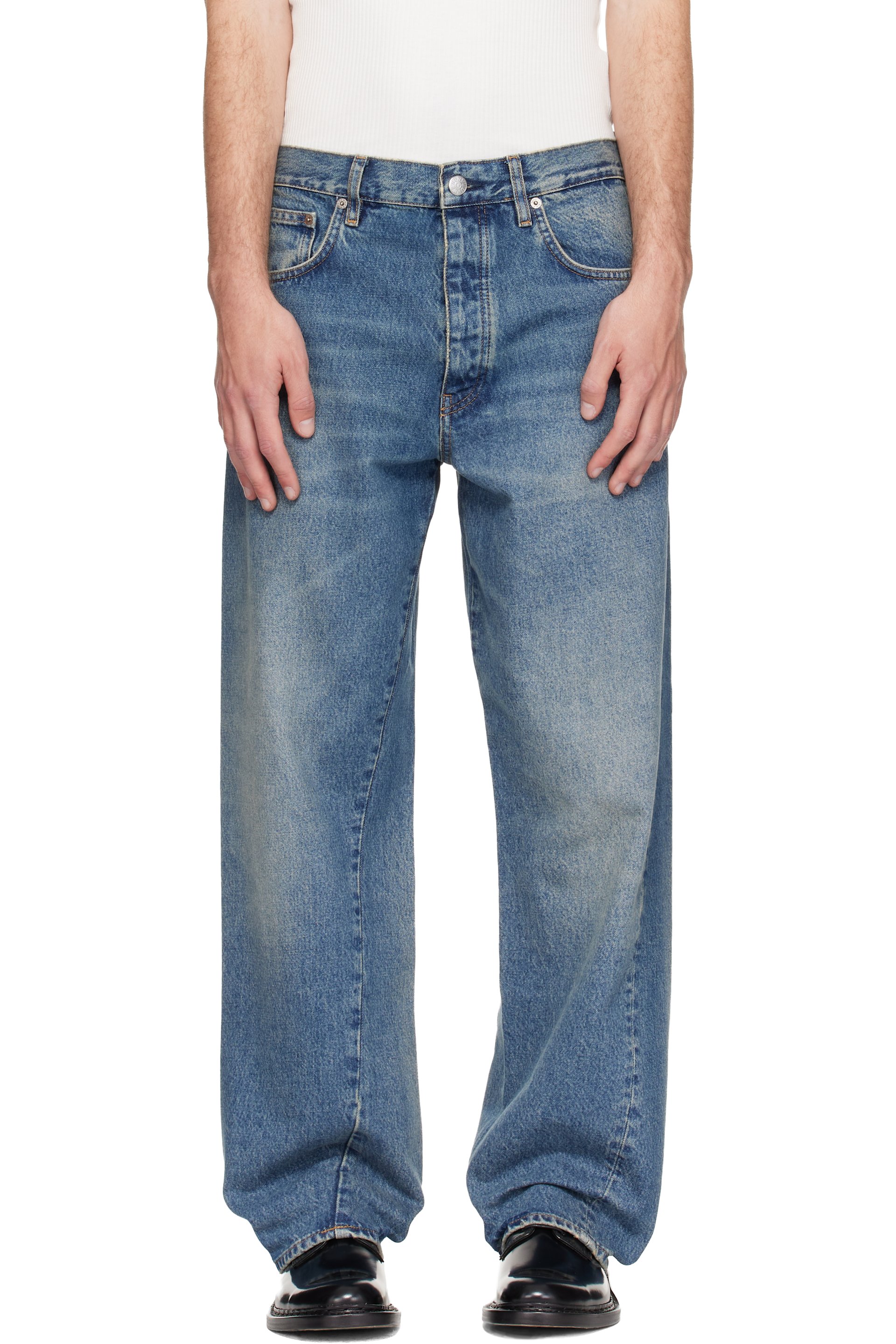 Sunflower - Blue Wide Twist Jeans