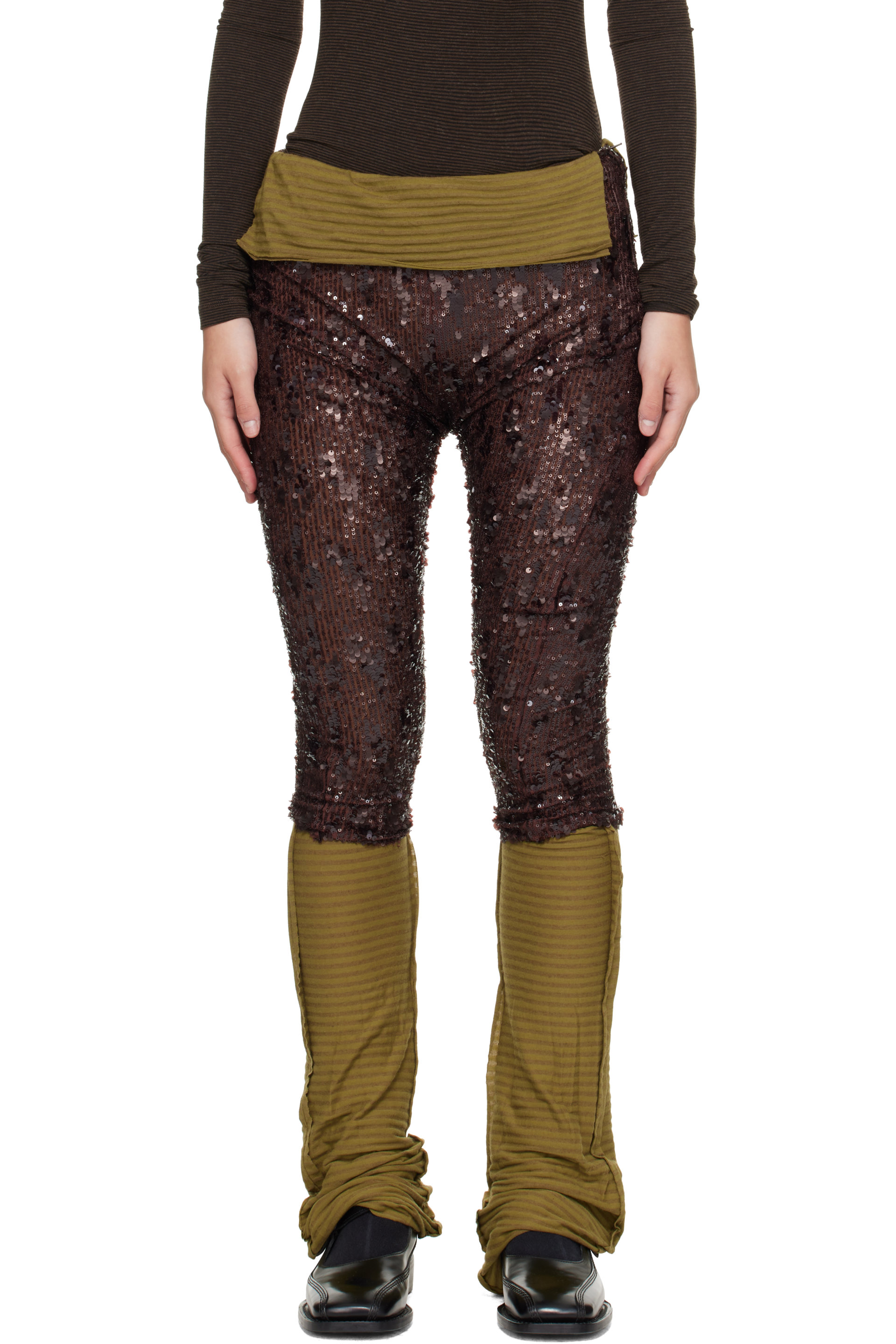 Edward Cuming - Khaki & Brown Jazz Leggings