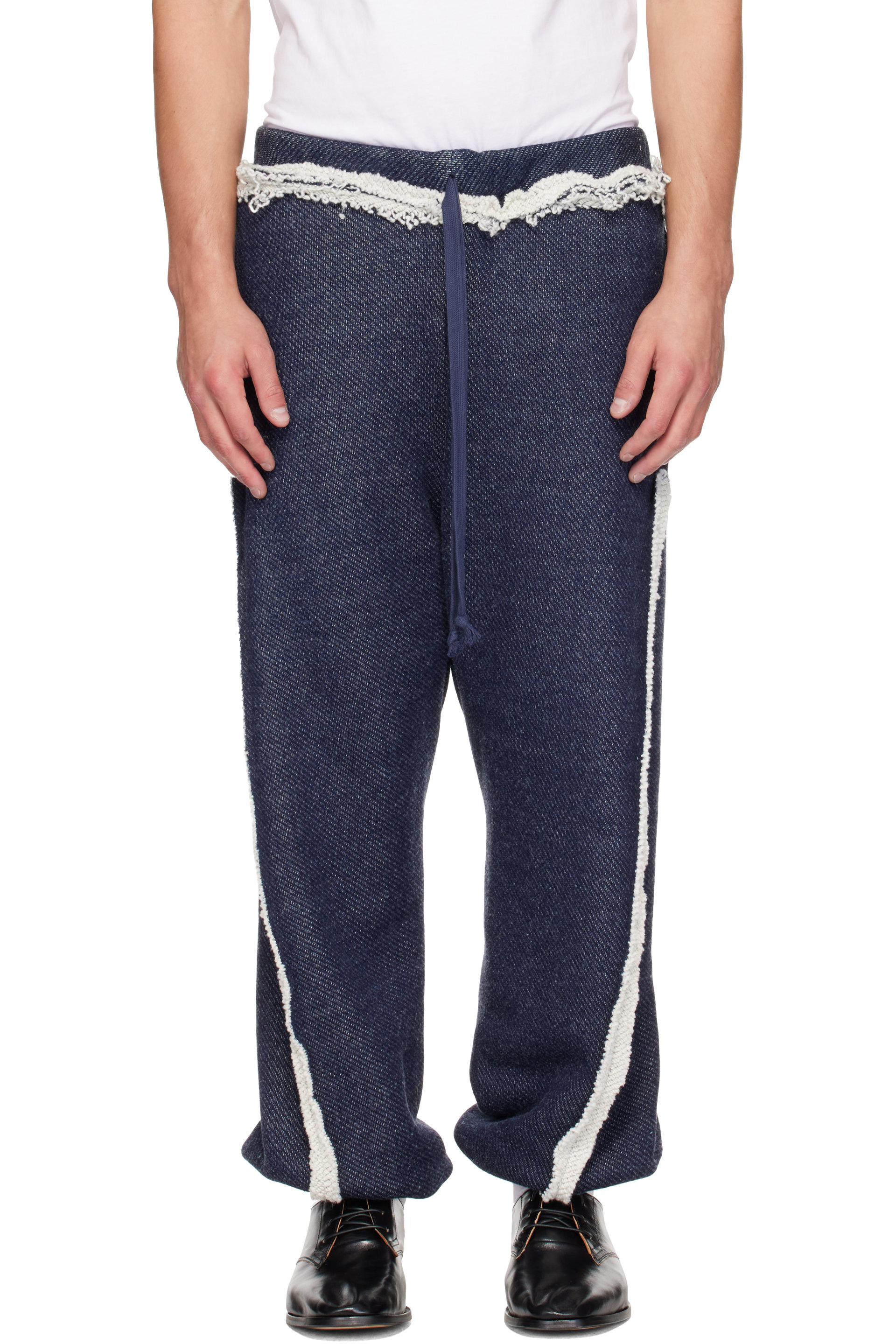Edward Cuming - Navy Twisted Track Pants