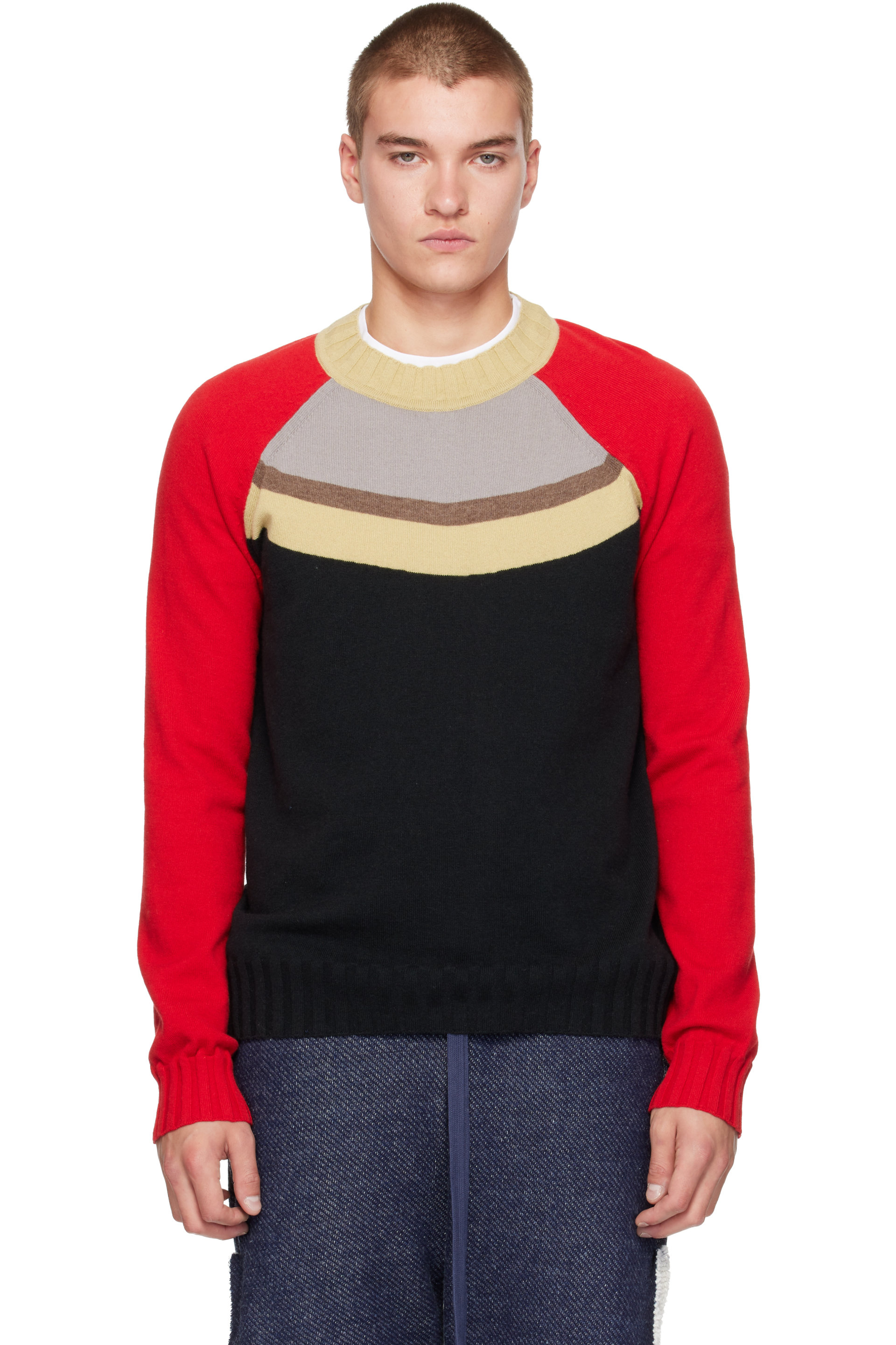 Edward Cuming - Black & Red Off The Grid Sweater