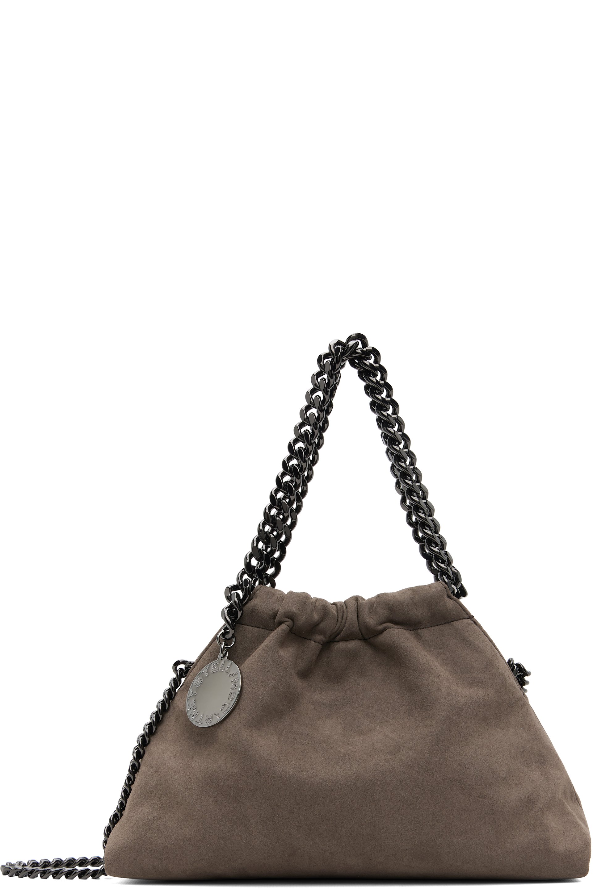 Stella McCartney - Taupe Falabella Mini Drawstring Bag
