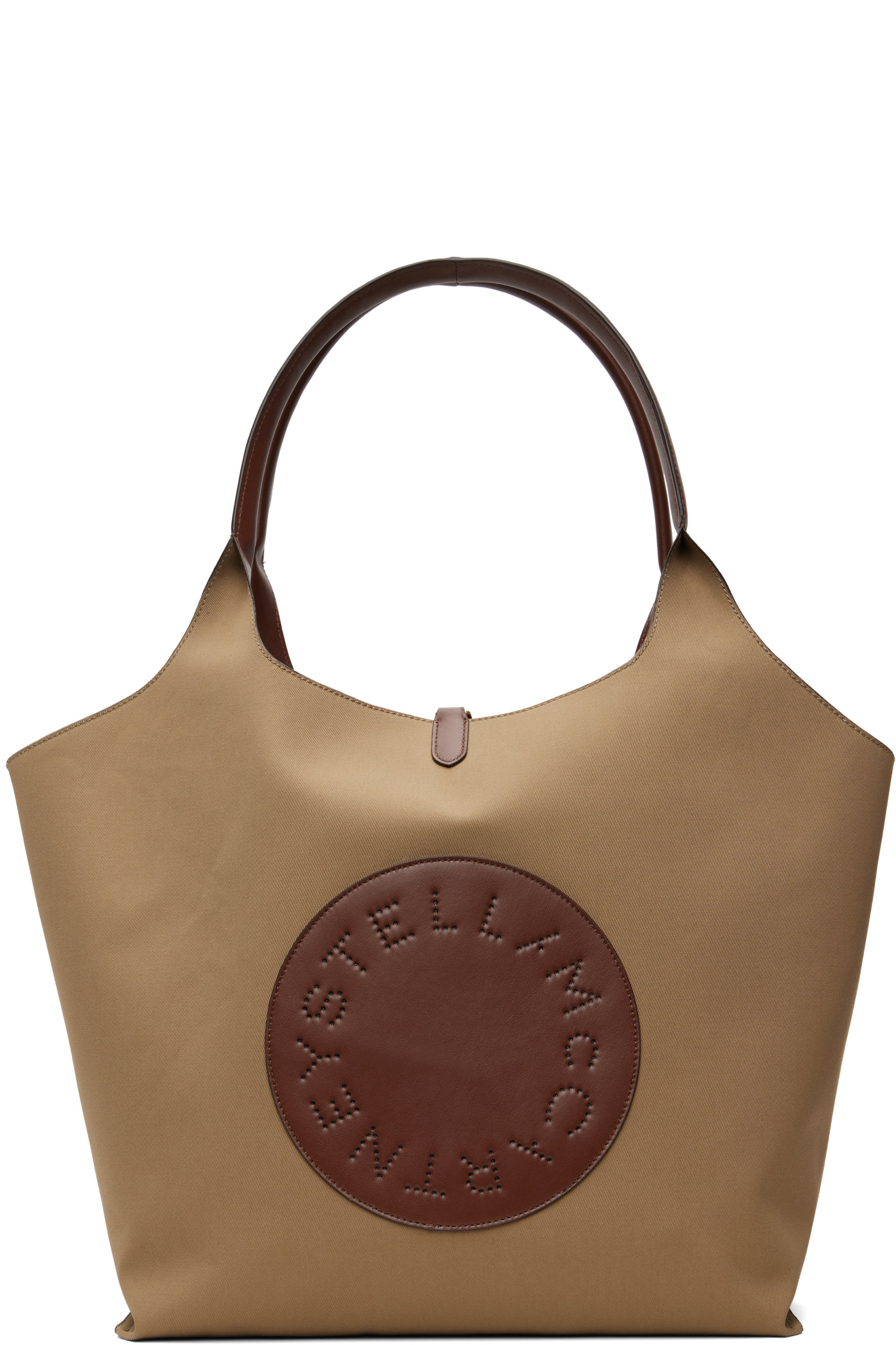 Stella McCartney - Khaki Logo Reversible Tote