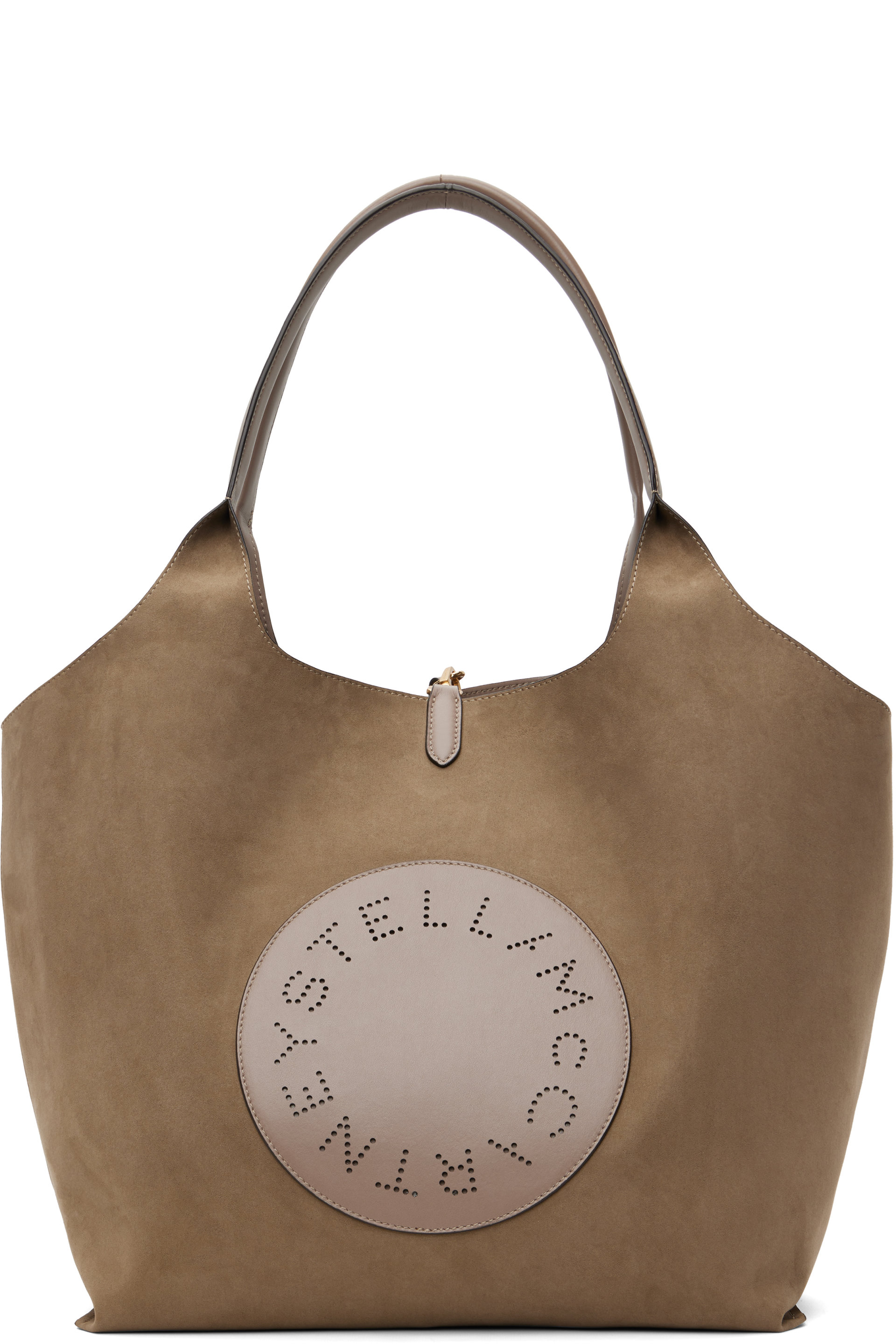 Stella McCartney - Khaki Logo Reversible Tote