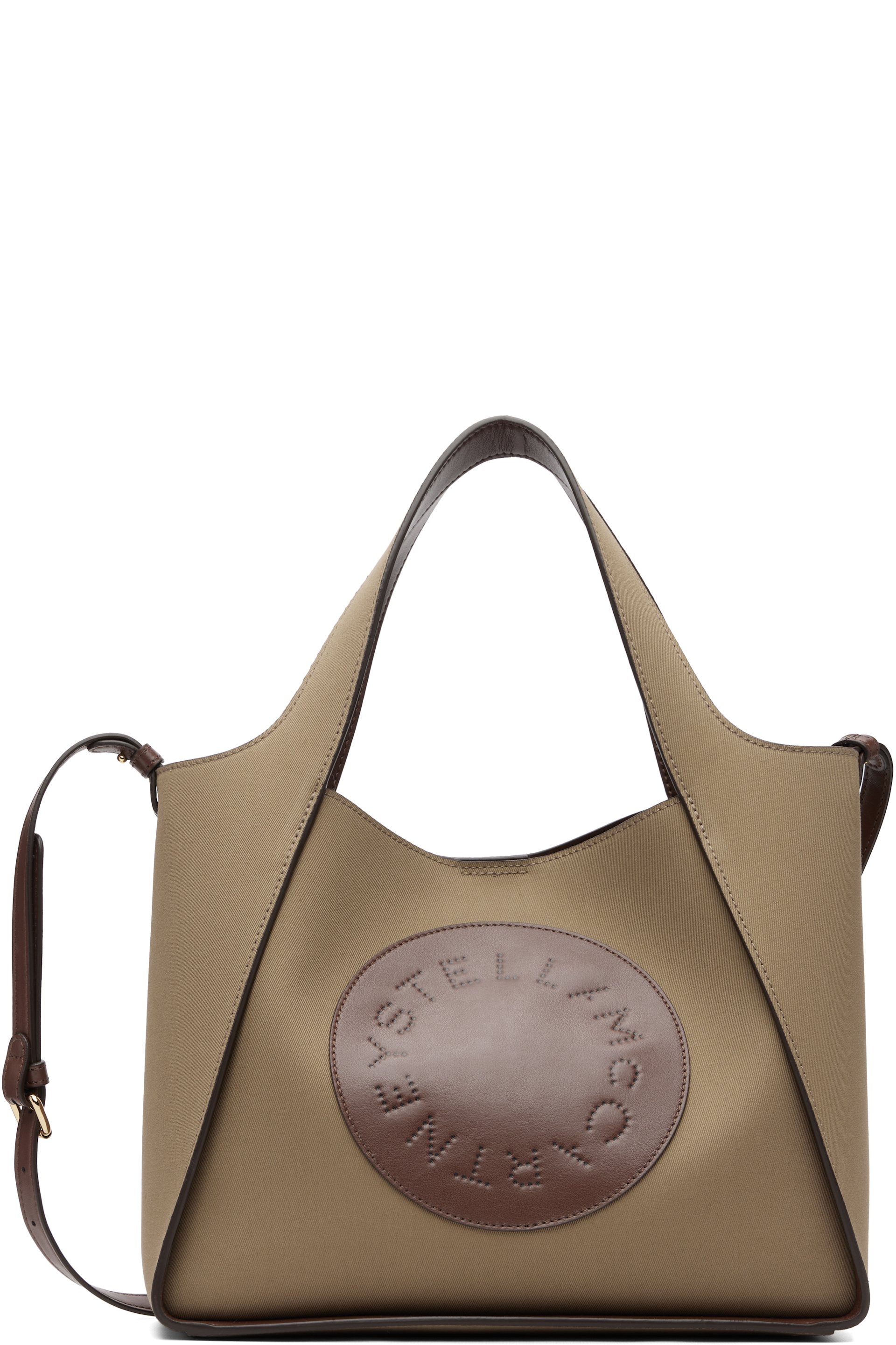 Stella McCartney - Khaki Logo Crossbody Tote