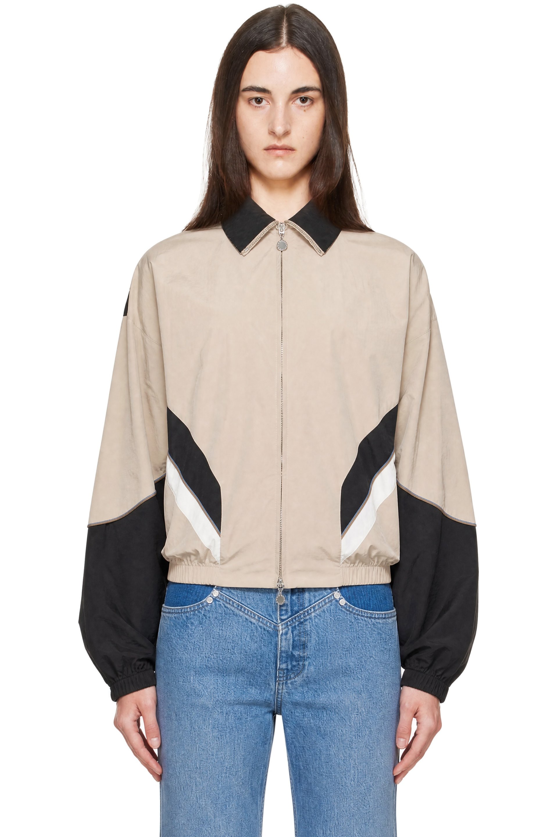 Stella McCartney - Beige ECONYL® Shell Jacket