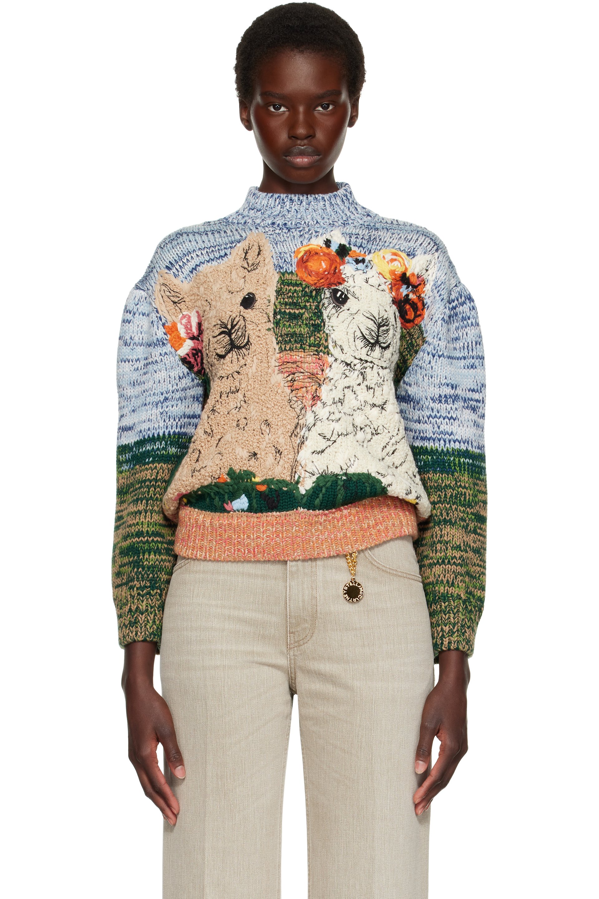 Stella McCartney - Multicolor Alpaca Jacquard Knit Sweater