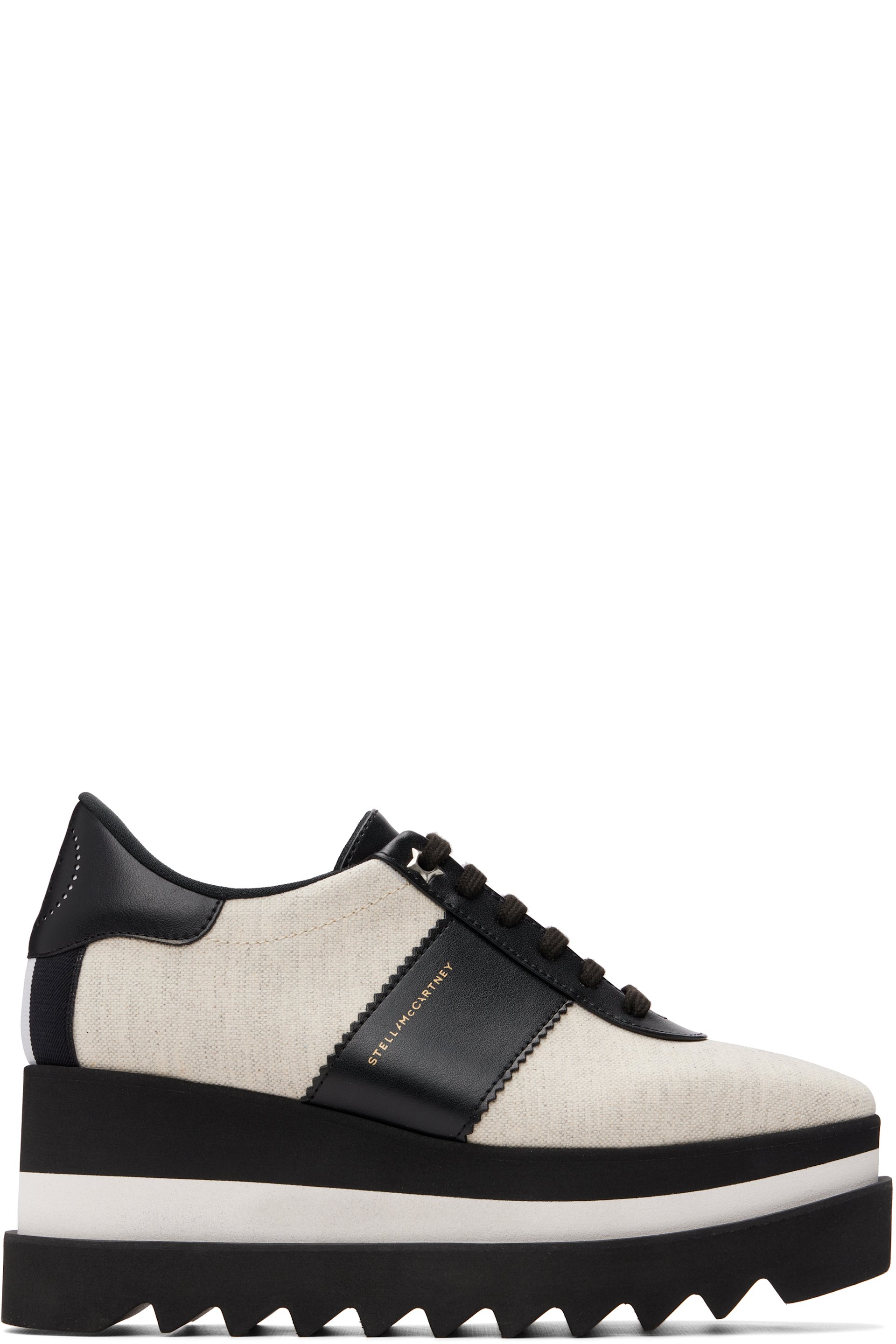 Stella McCartney - Black & Off-White Sneakelyse Canvas Derbys