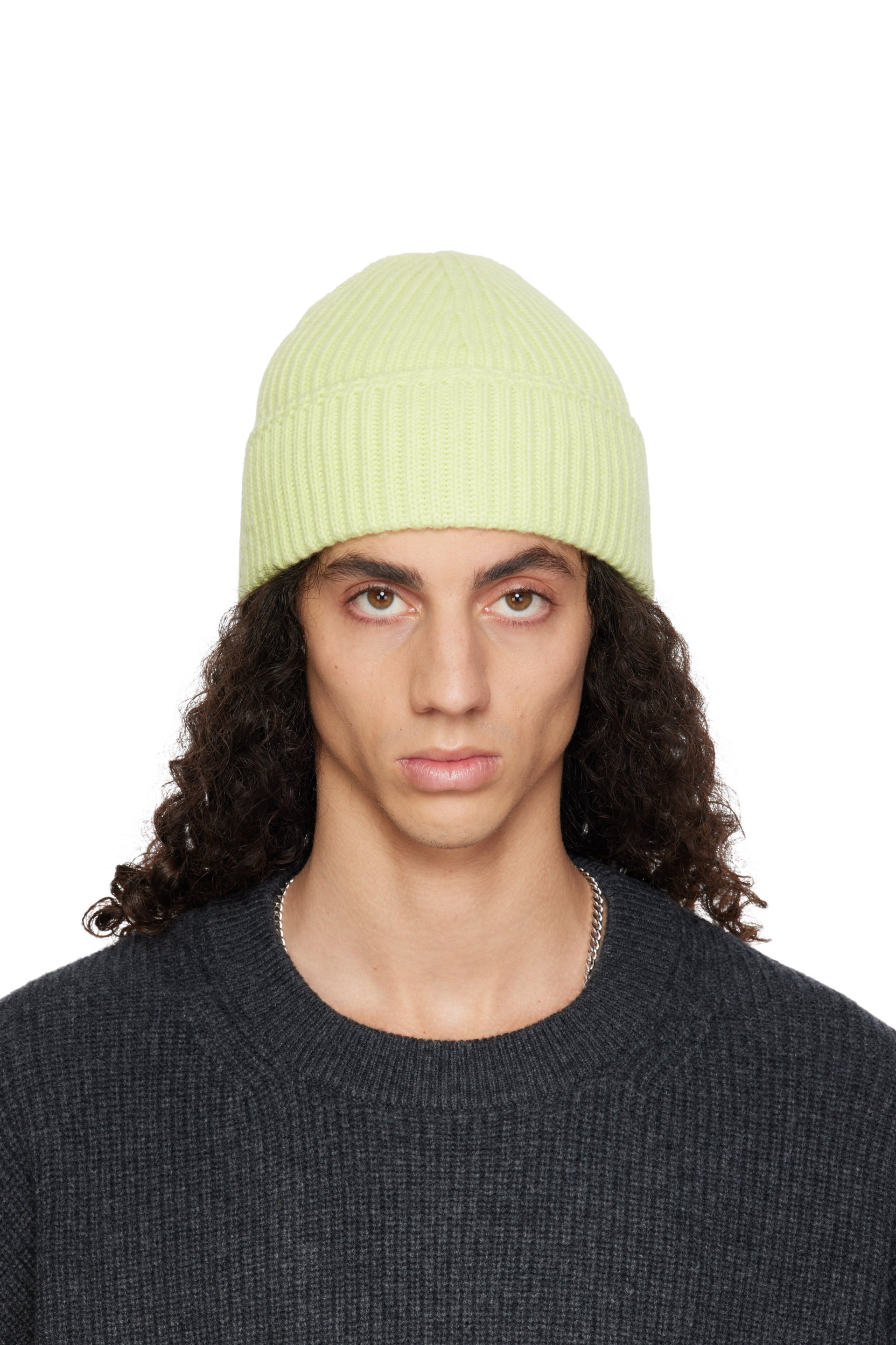 YACAIA - Green Y-0004 Merino & Cashmere Beanie