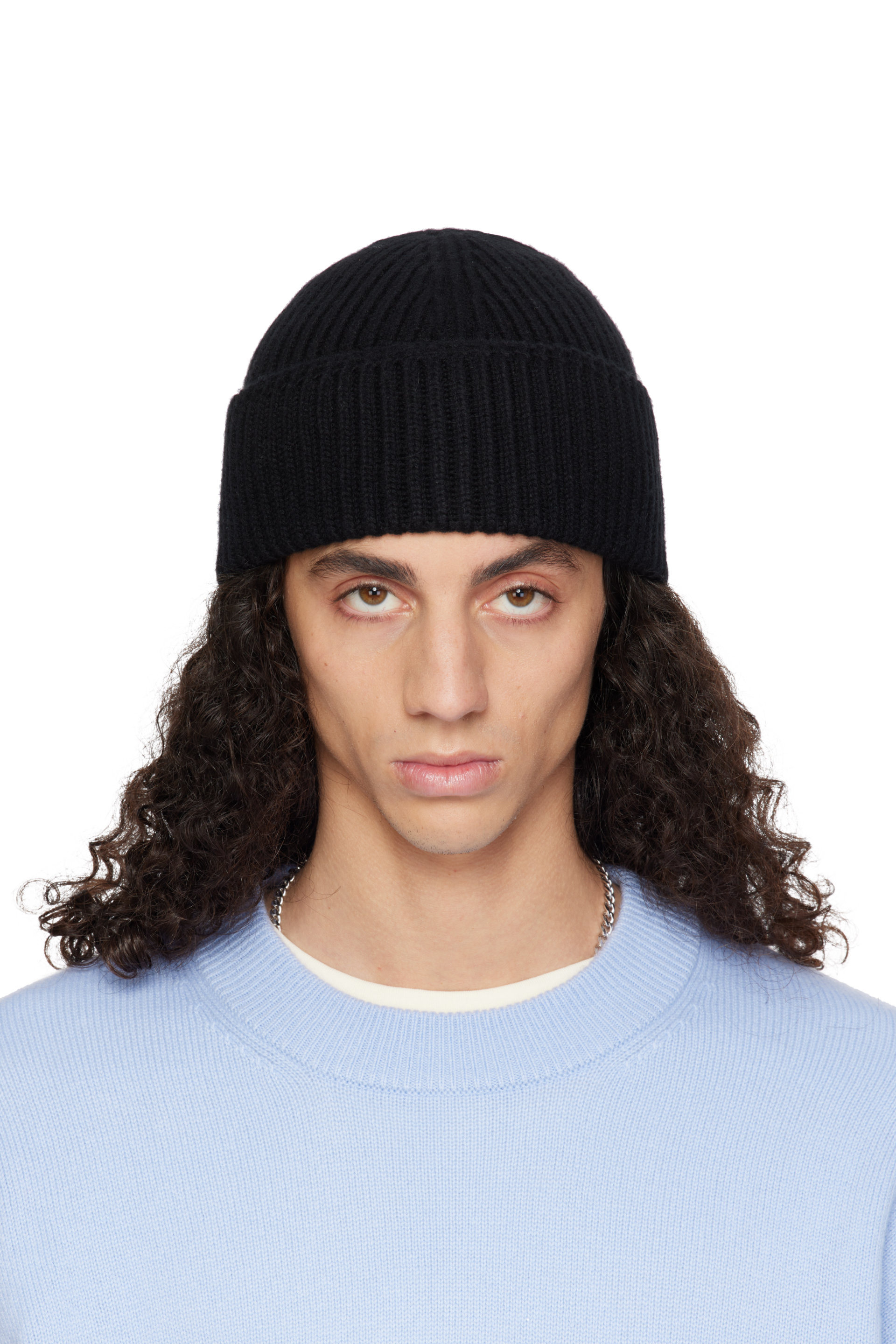 YACAIA - Black Y-0004 Merino & Cashmere Beanie