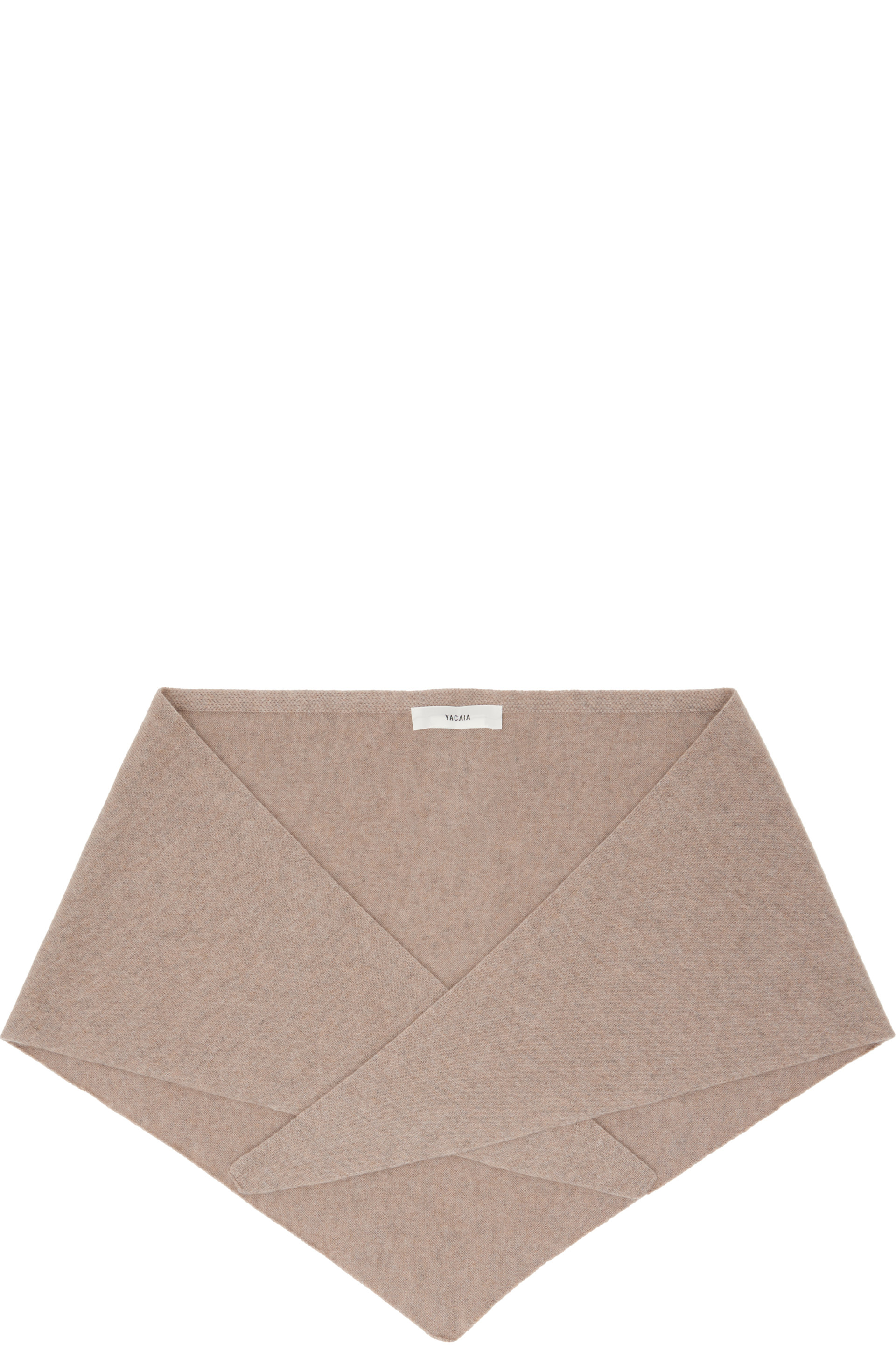 YACAIA - Taupe Y-0022 Triangle Merino Cashmere Scarf