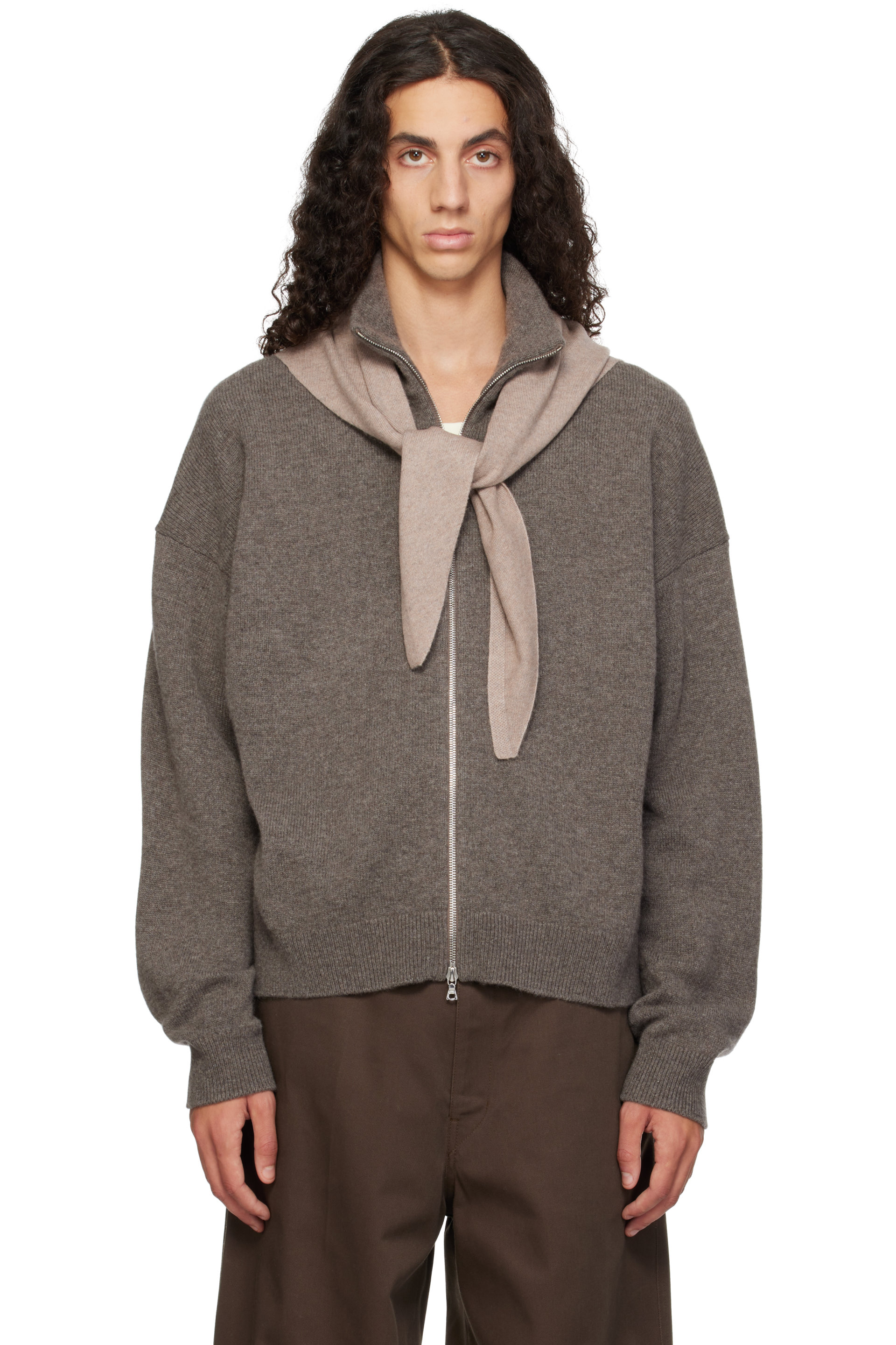YACAIA - Taupe Y-0020 Merino-Cashmere Sweater