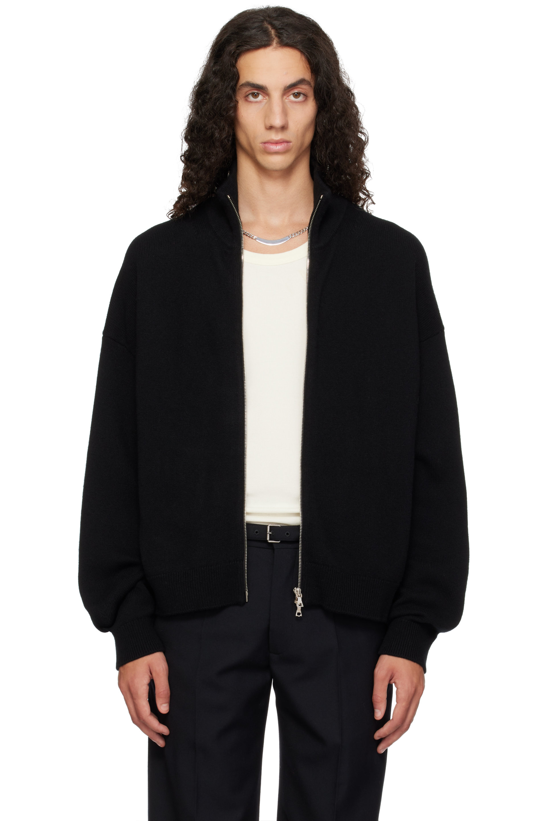 YACAIA - Black Y-0020 Merino-Cashmere Sweater