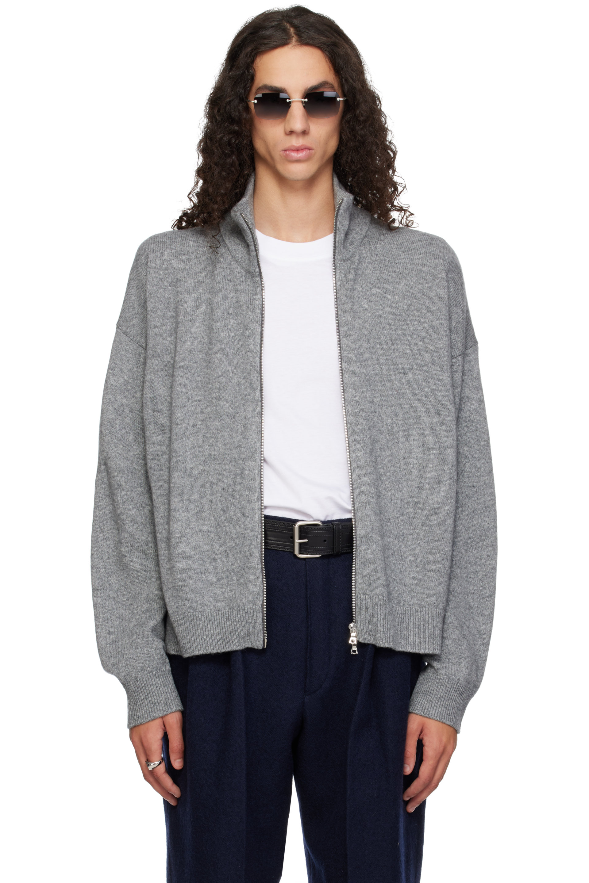 YACAIA - Gray Y-0020 Merino-Cashmere Sweater