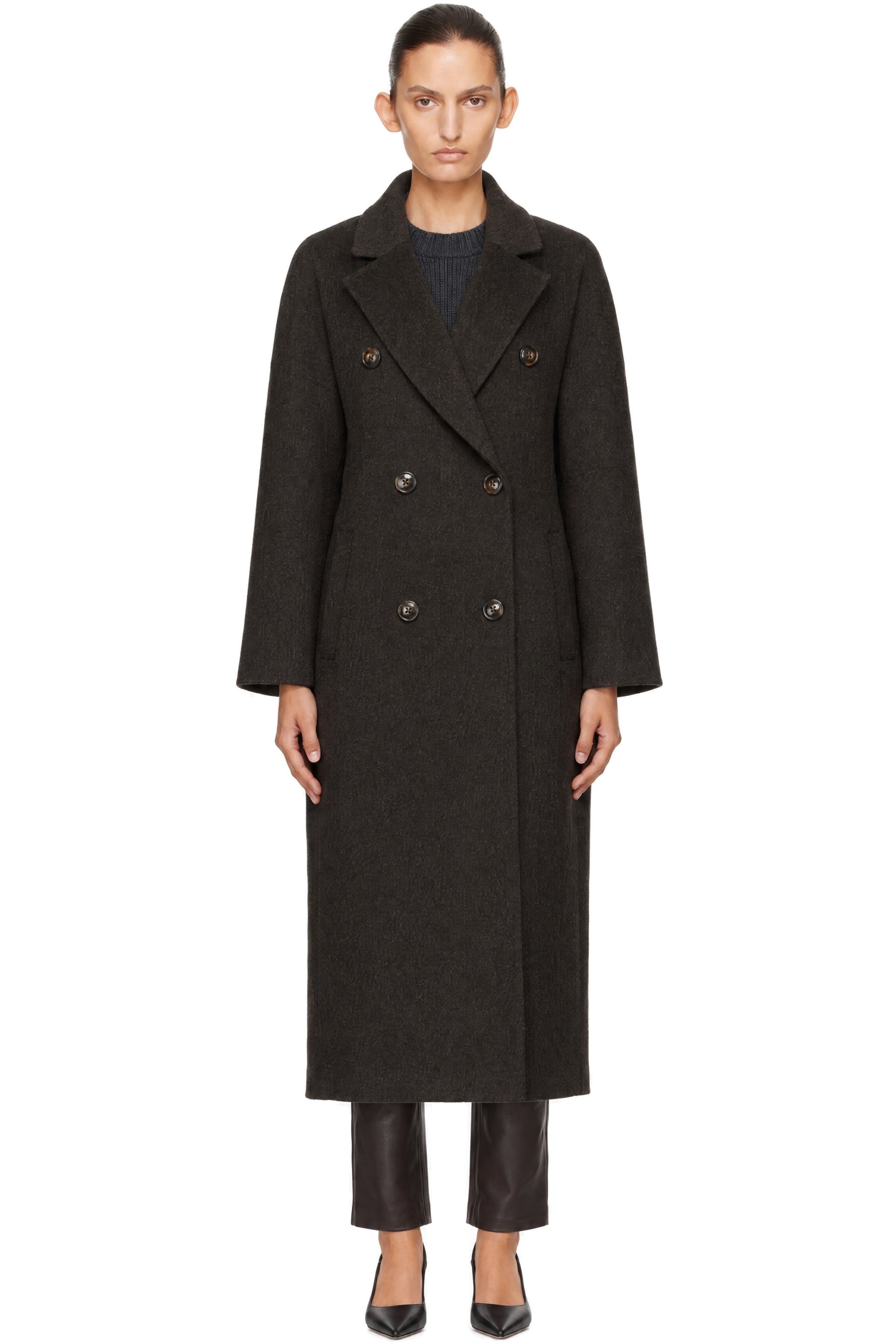 Loulou de Saison - Brown Irvin Long Wool Coat