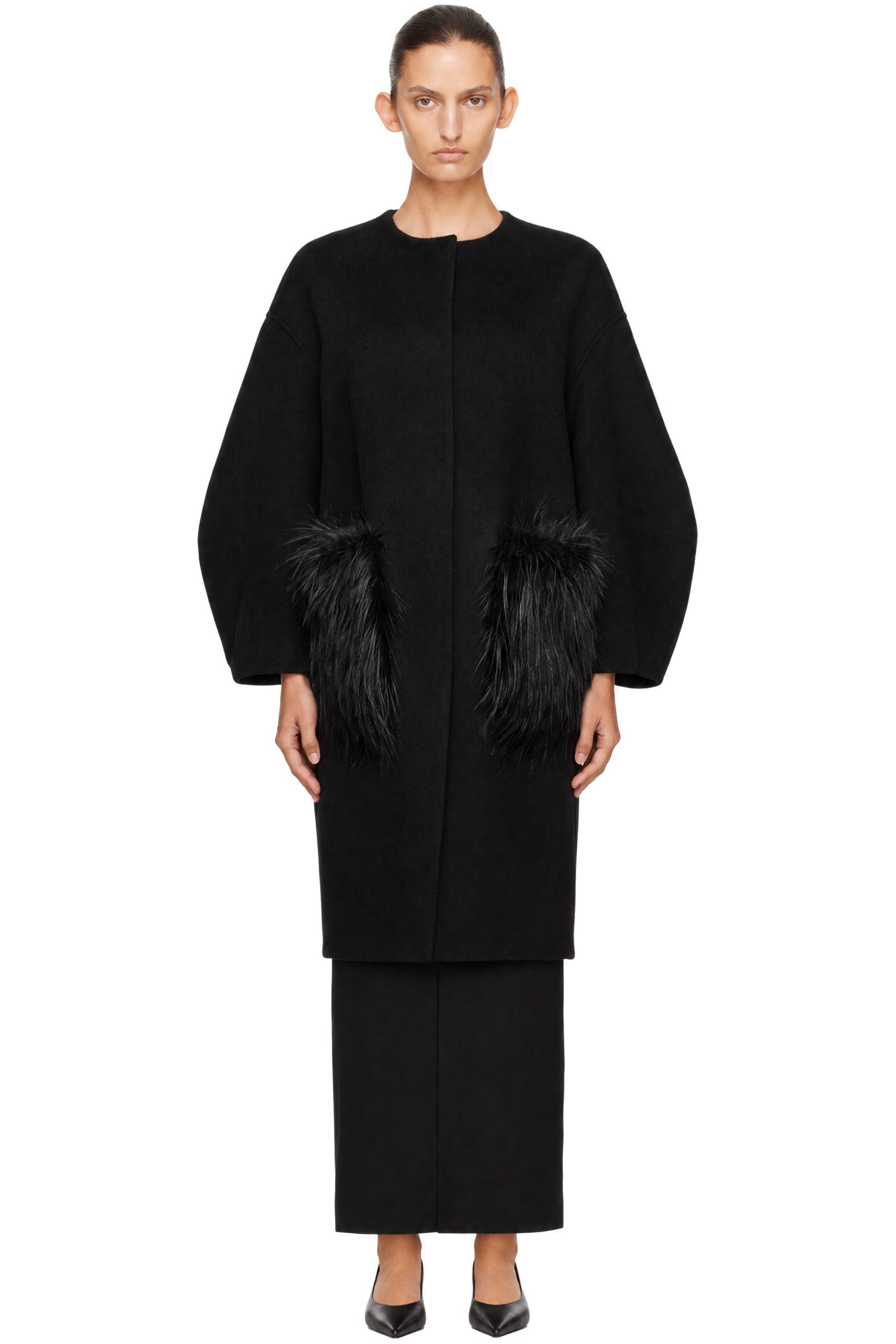 Loulou de Saison - Black Wool Cashmere Coat