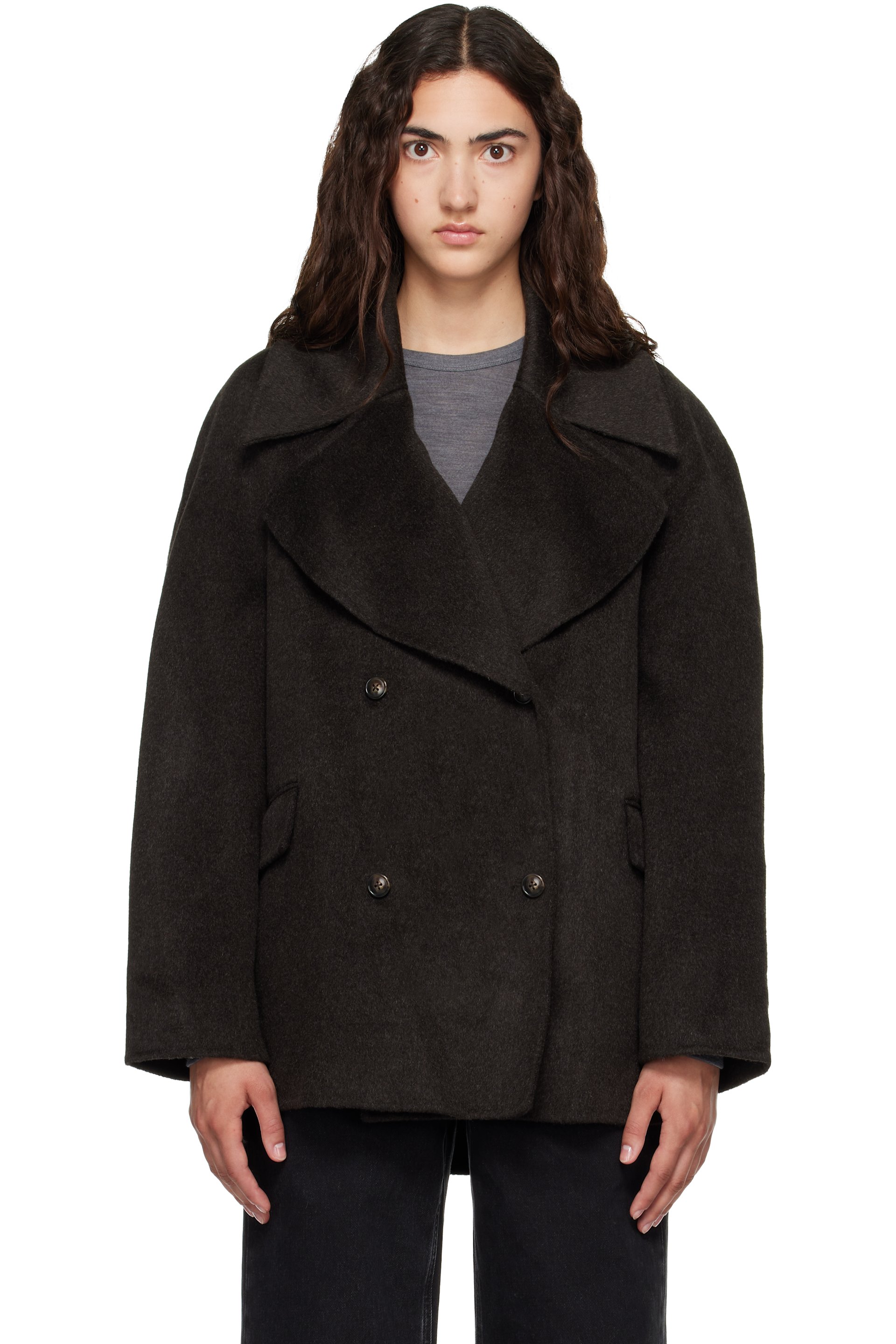 Loulou de Saison - Brown NEIL Double Breasted Jacket