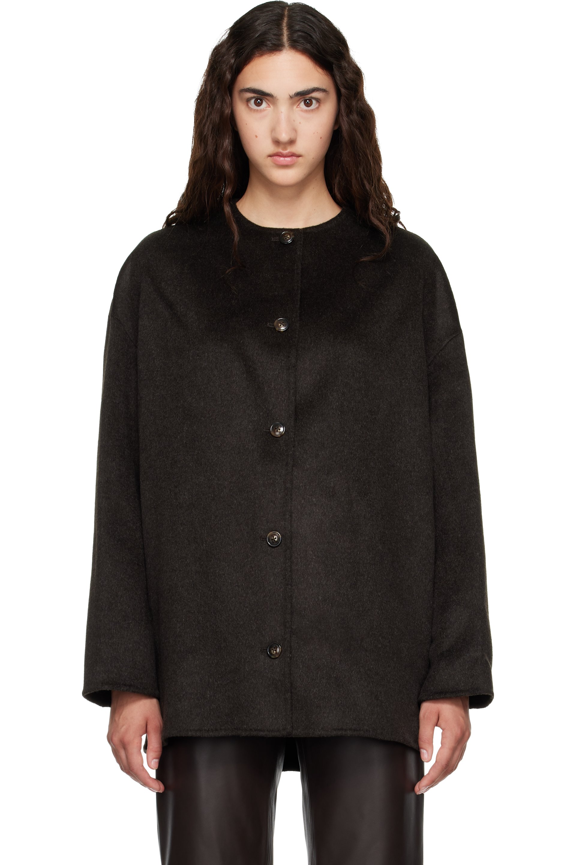 Loulou de Saison - Brown DUNNE LDS Oval-Shaped Short Coat