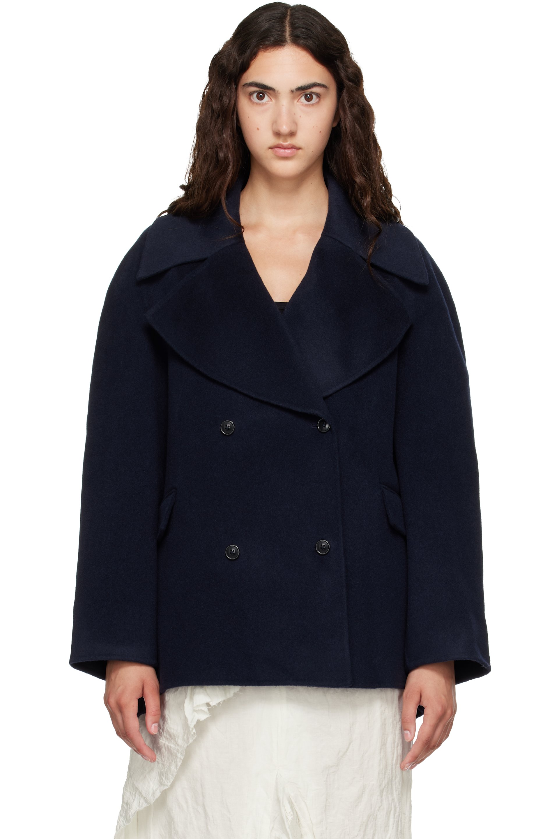 Loulou de Saison - Navy NEIL Double Breasted Jacket