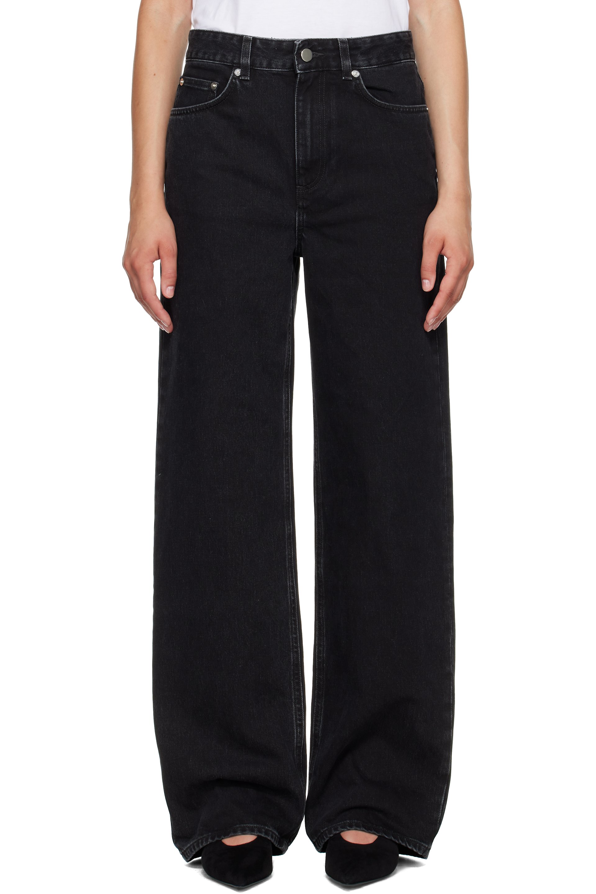 Loulou de Saison - Black MICO Wide Leg Jeans