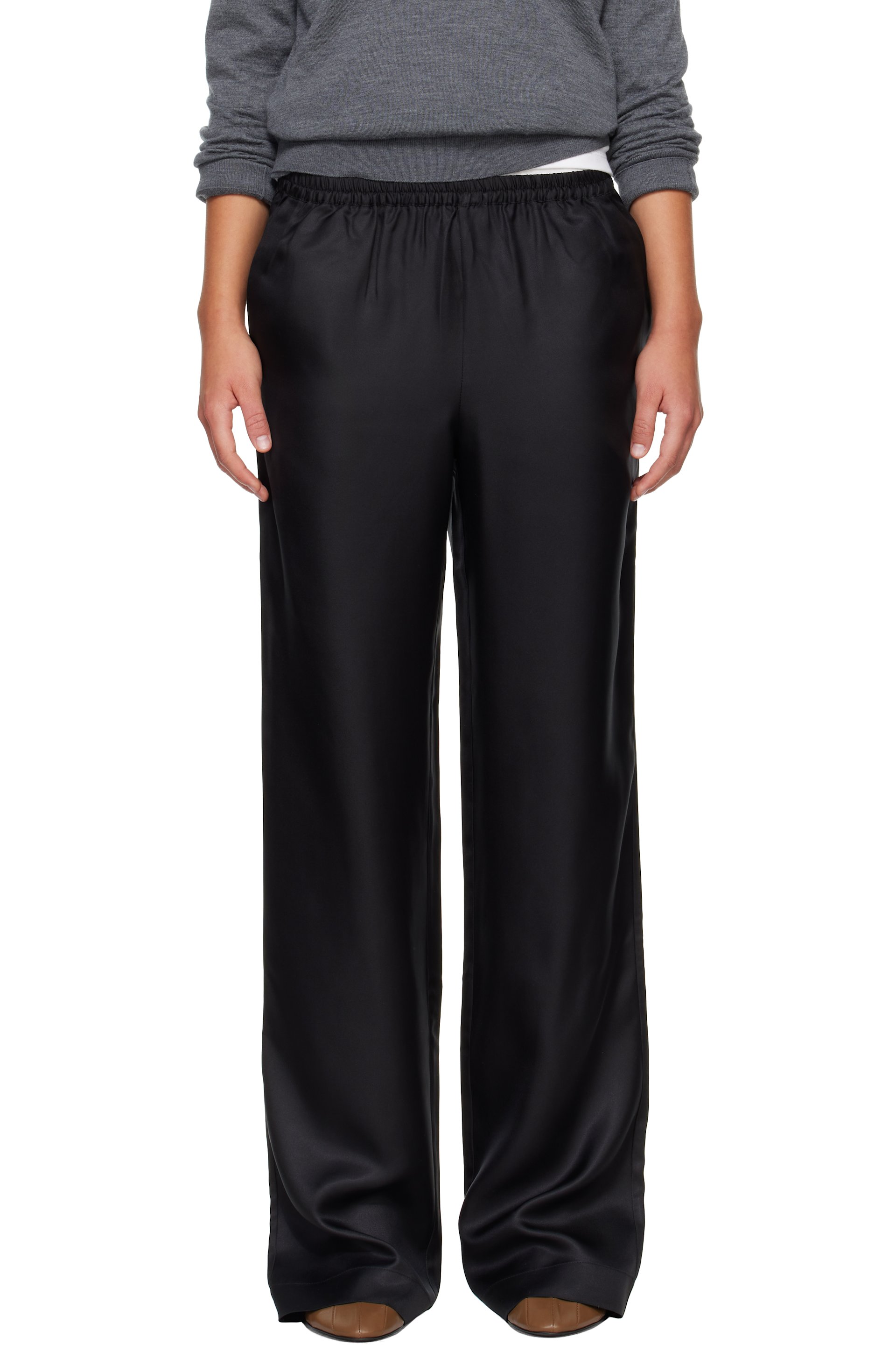 Loulou de Saison - Black ALERA LDS Silk Twill Trousers