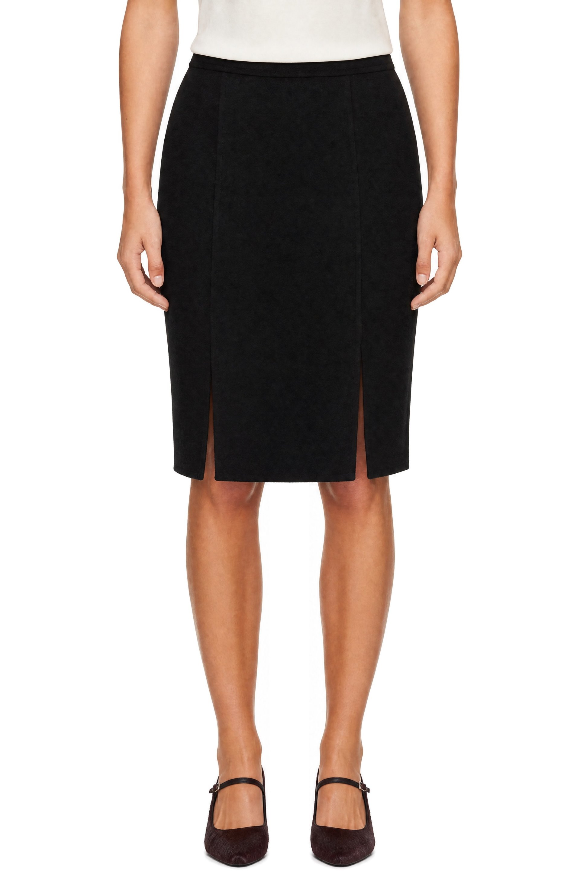 Loulou de Saison - Black JUDY Wool Cashmere Drap Miniskirt