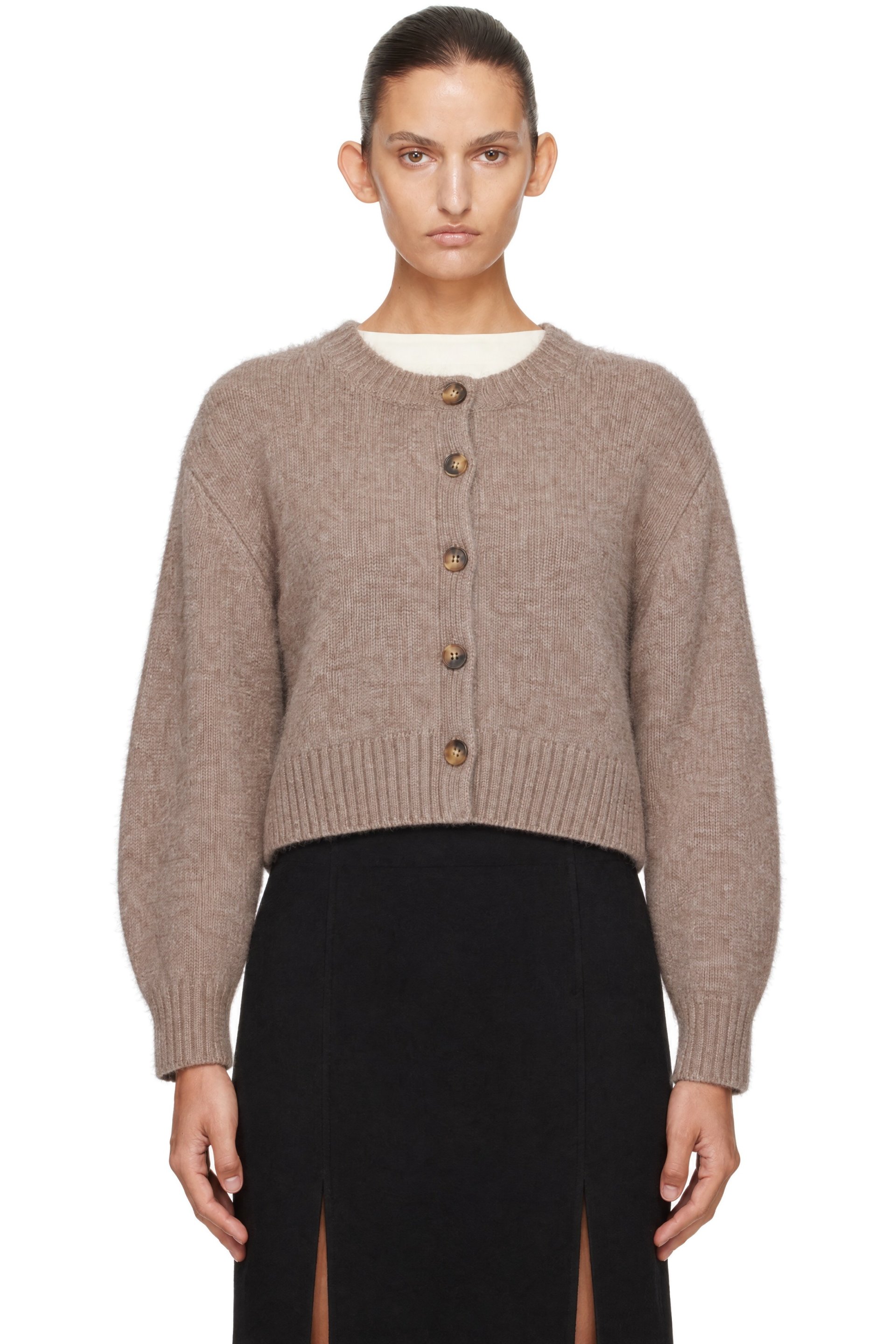 Loulou de Saison - Brown REMUS Yak Blend Cardigan