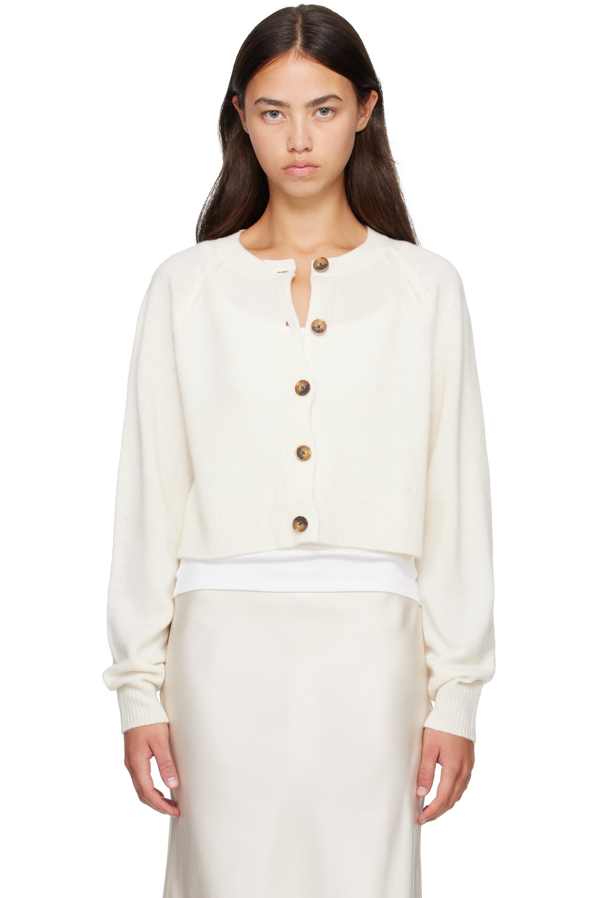 Loulou de Saison - Off-White HEIKE Cashmere Cardigan