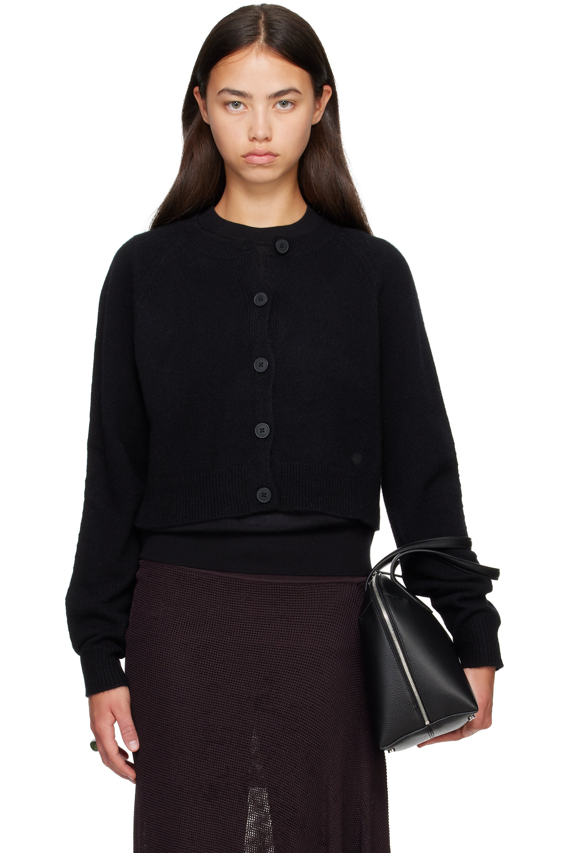 Loulou de Saison - Black HEIKE Cropped Cardigan