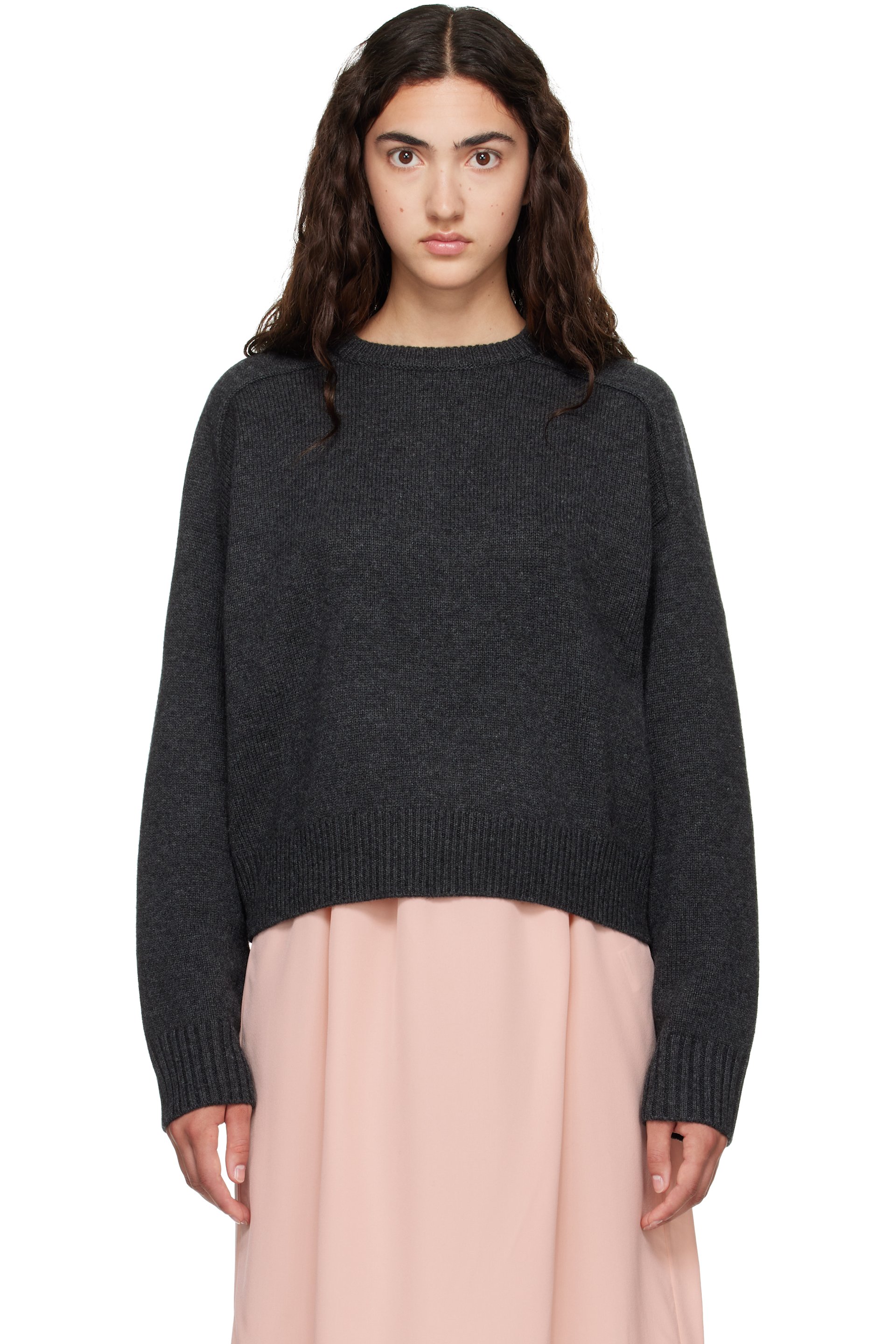 Loulou de Saison - Gray BREHA Wool Cashmere Blend Sweater